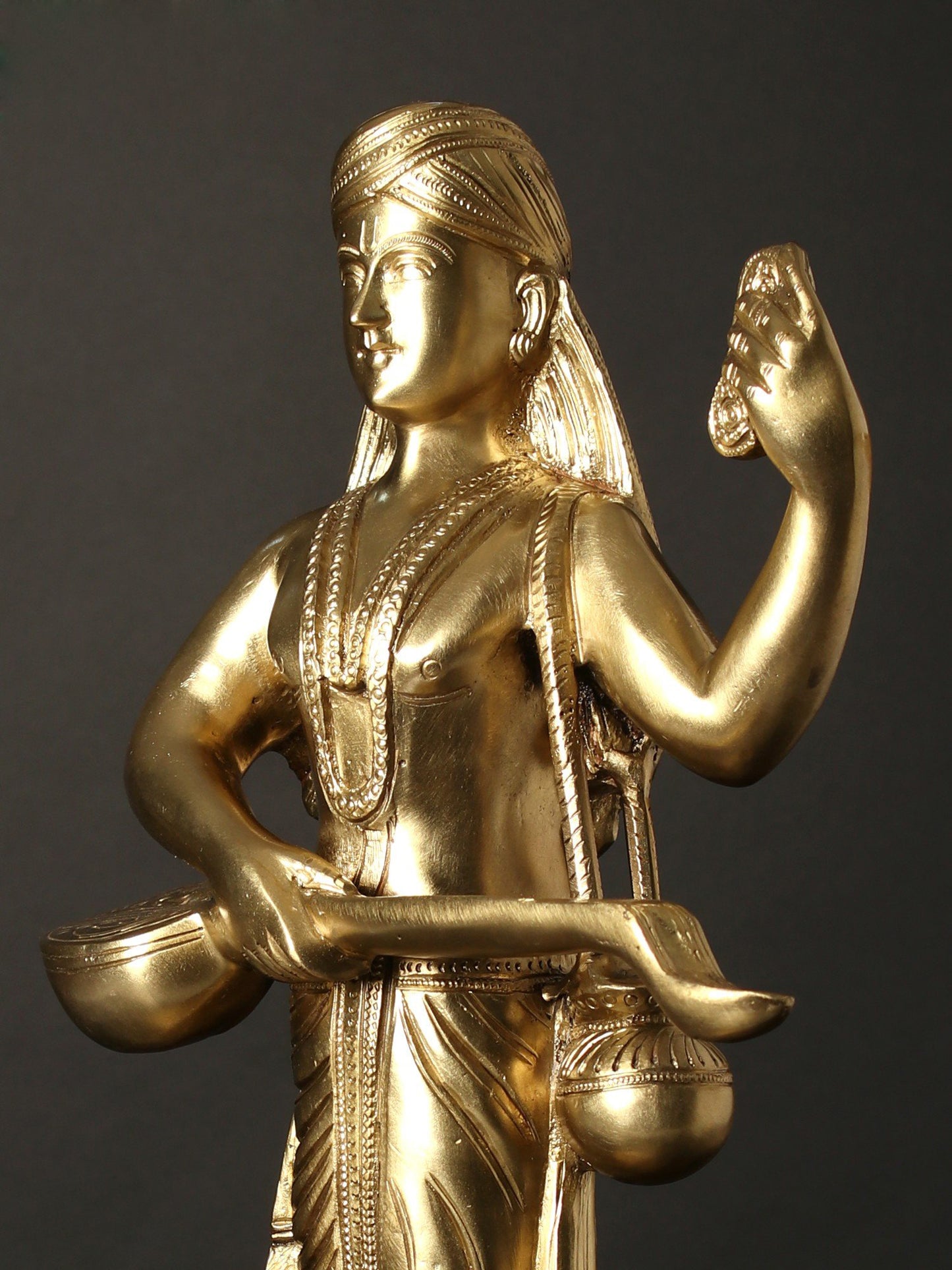 20" Bronze Statue Of Naradmuni | Decorative Bronze Idol | Figurine For Gifting | Bronze Statue For Temple