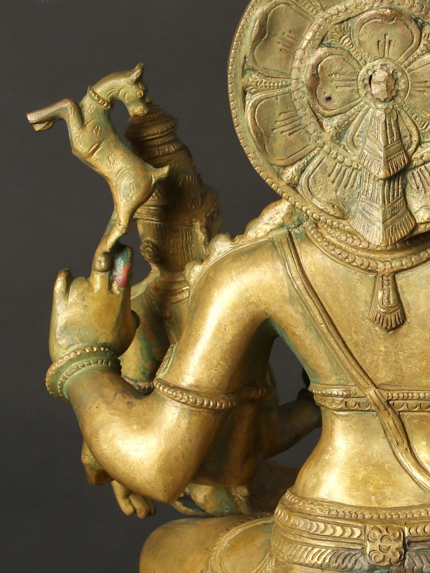 18" Seated Uma Maheshwara On Pedestal | Decorative Bronze Idol | Figurine For Gifting | Bronze Statue For Temple