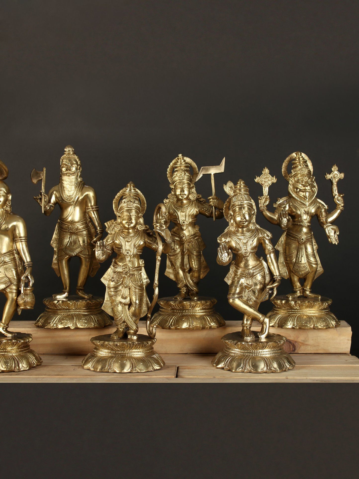 15" Bronze Dashavtar Of Lord Vishnu | Decorative Bronze Idol | Figurine For Gifting | Bronze Statue For Temple