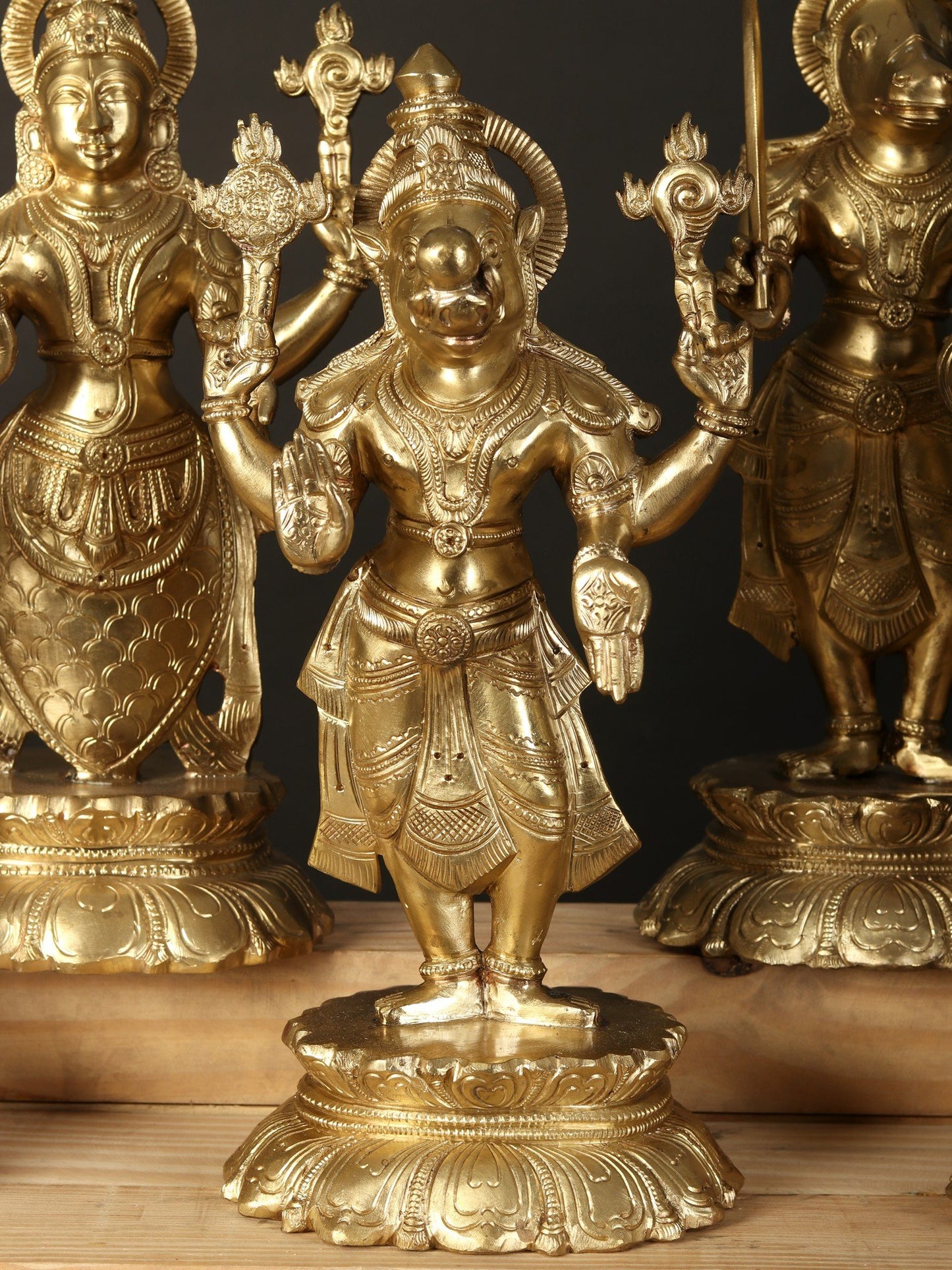 15" Bronze Dashavtar Of Lord Vishnu | Decorative Bronze Idol | Figurine For Gifting | Bronze Statue For Temple