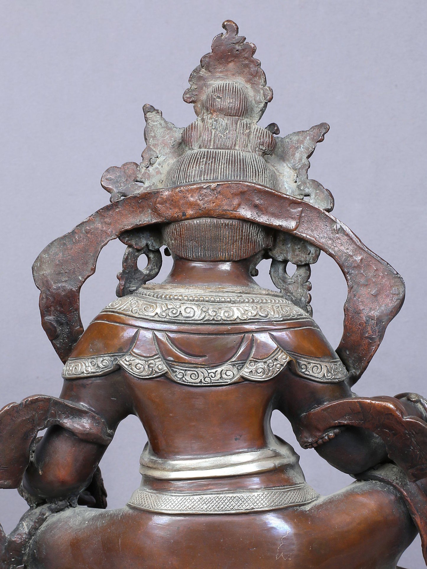 13" Tibetan Buddhist God of Wealth Kubera Copper Statue | Handmade Figurine | Copper Idol