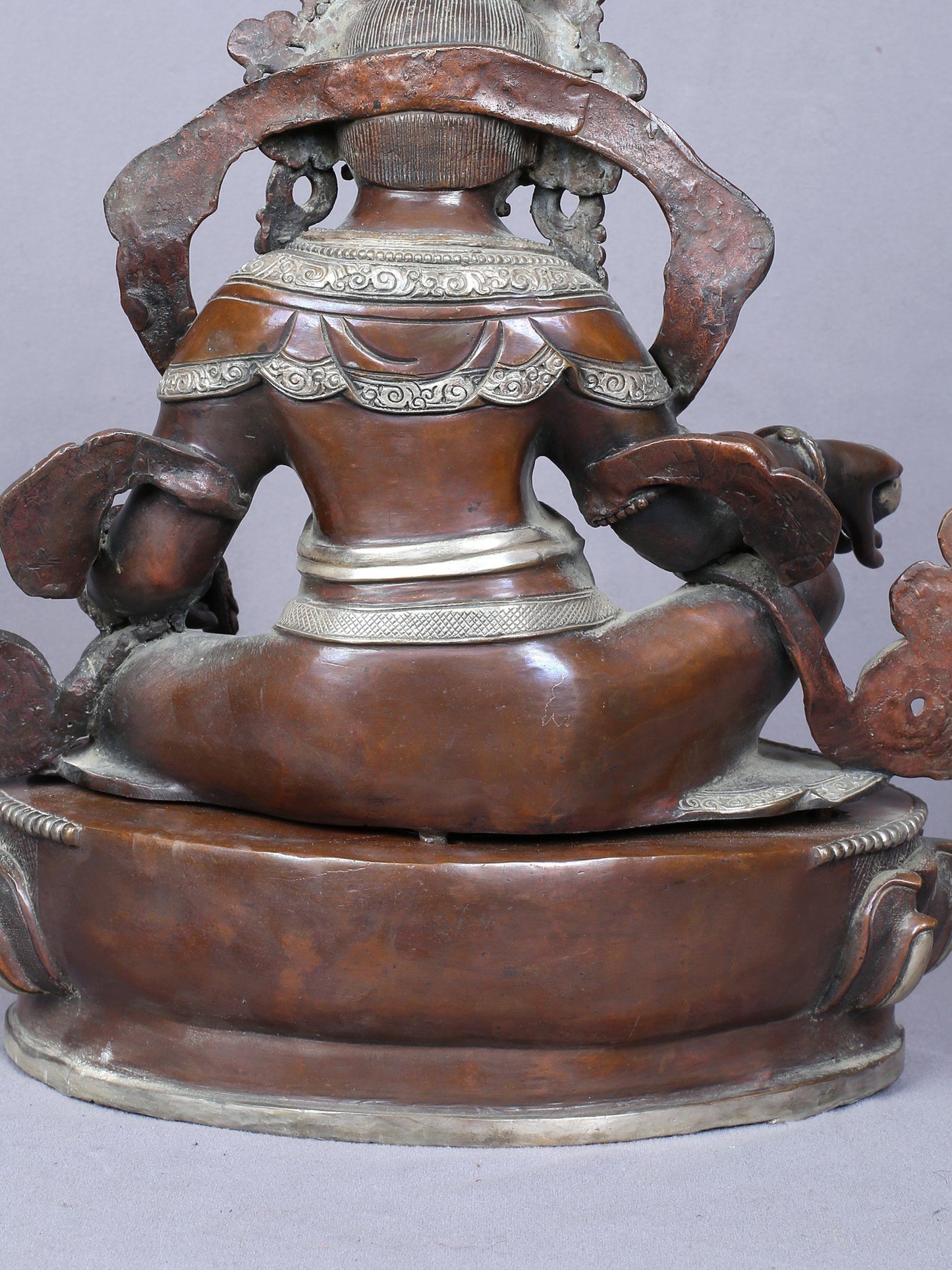 13" Tibetan Buddhist God of Wealth Kubera Copper Statue | Handmade Figurine | Copper Idol