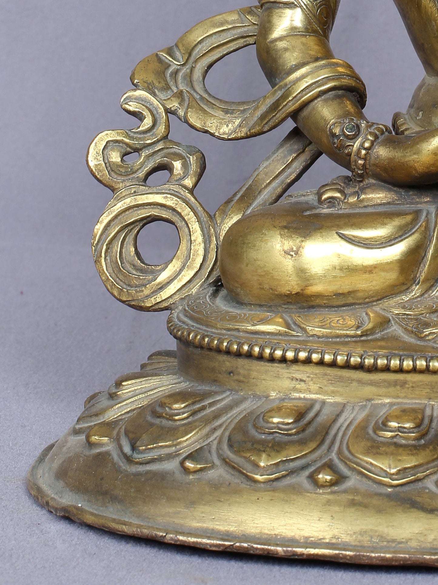 9" Aparmita (Amitayus) Buddha Idol From Nepal | Handmade Idol | Copper Statue Gilded With Gold