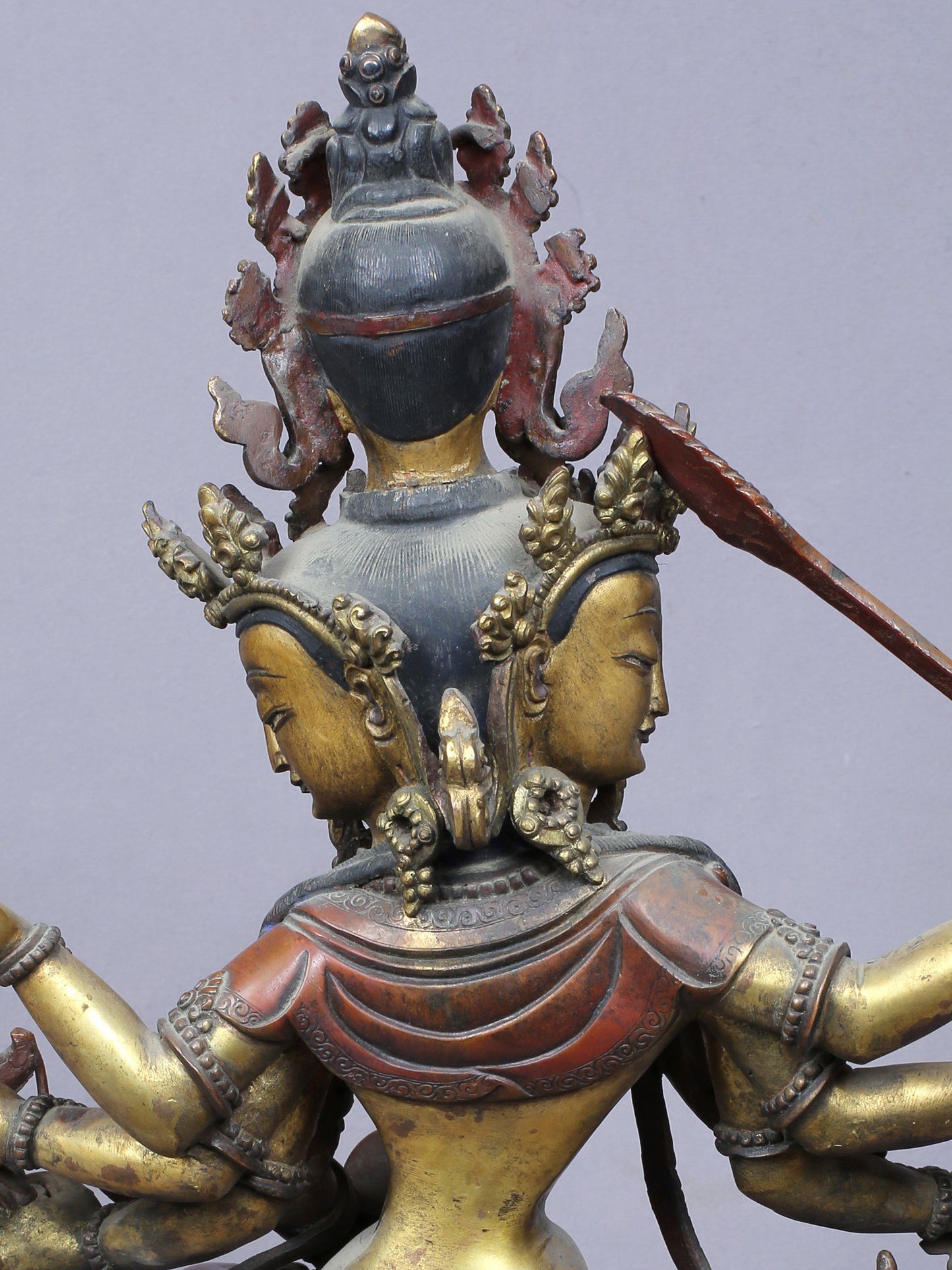 13” Maha Manjushri Copper Statue Gilded with Gold From Nepal | Handmade Statue