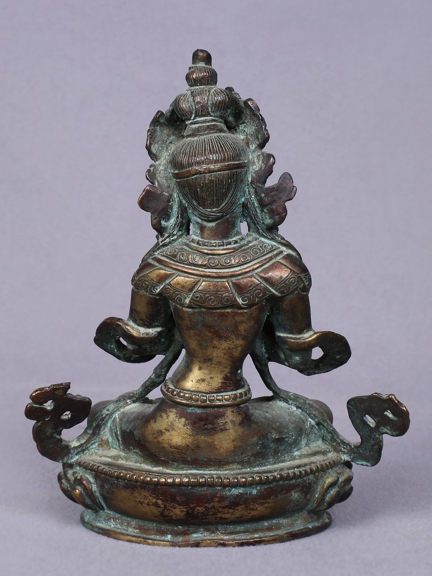 5" Small Buddhist Deity Vajradhara Idol From Nepal | Handmade Idol | Copper Statue Gilded With Gold