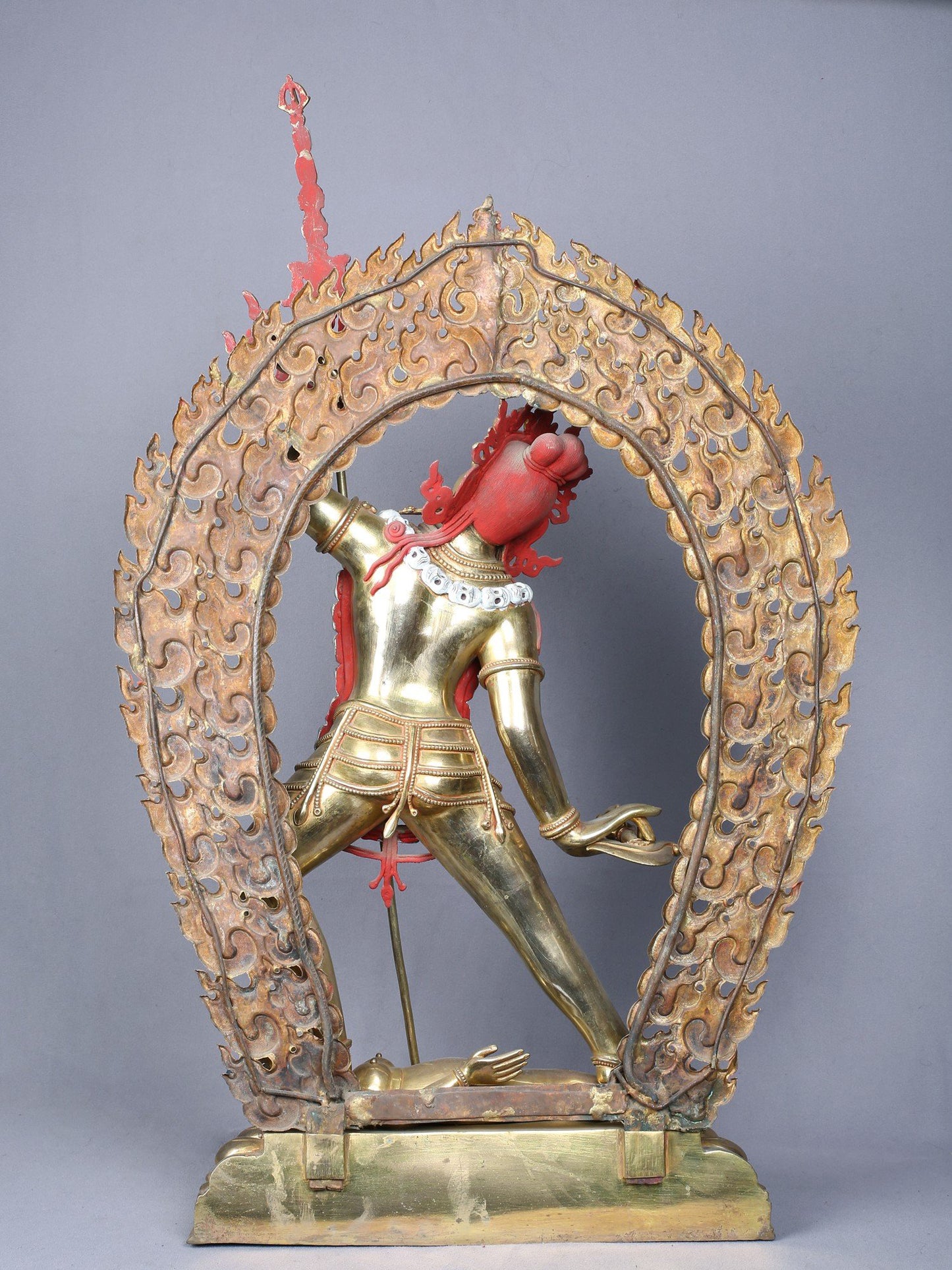 28" Vajrayogini Copper Statue Gilded With Gold | Handmade Idol | Copper Figurine