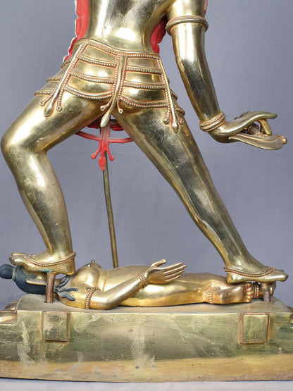 28" Vajrayogini Copper Statue Gilded With Gold | Handmade Idol | Copper Figurine