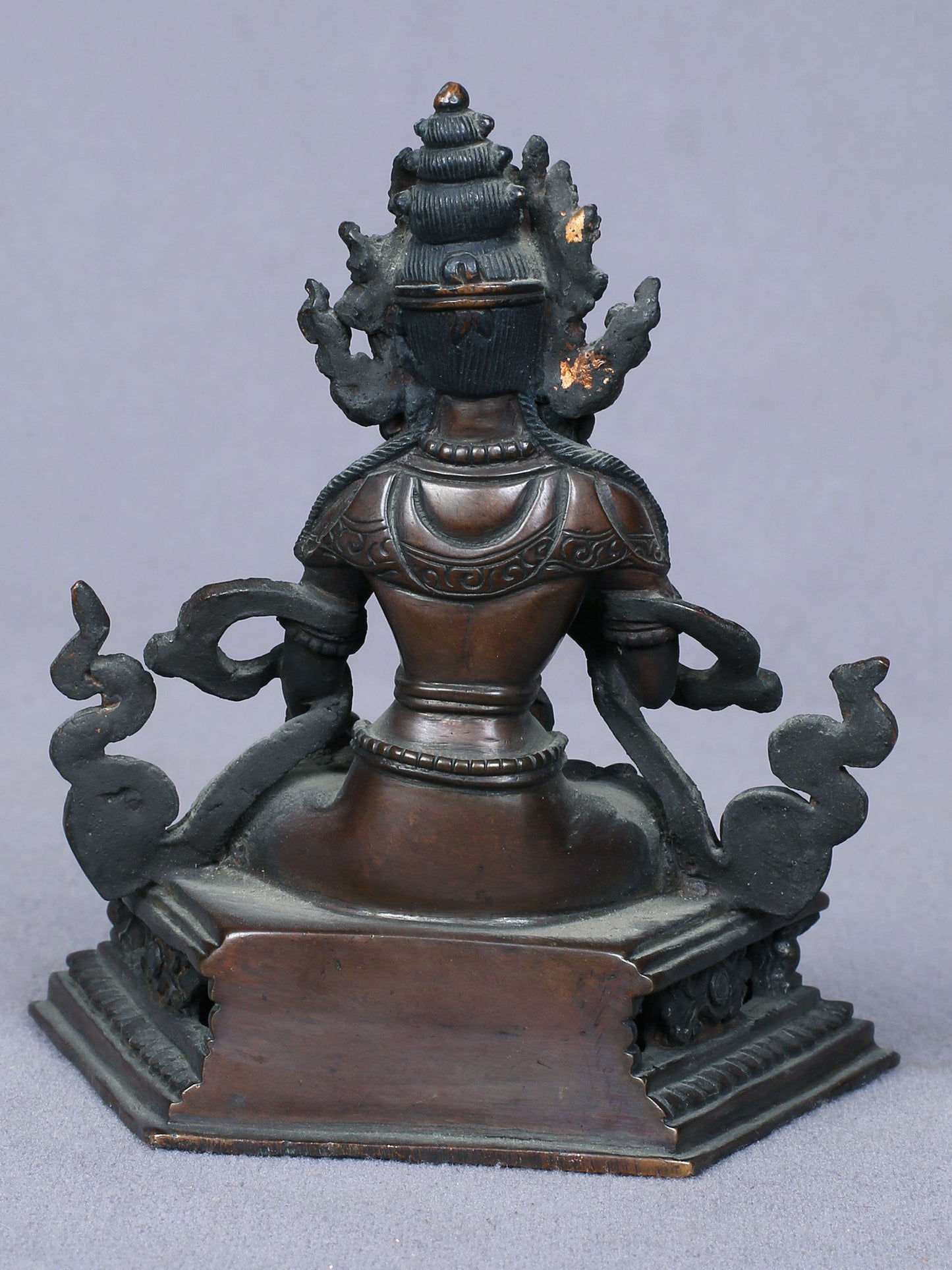 4" Small Vajrasattva Copper Statue | Handmade Idol | Buddhist Deity Idol From Nepal