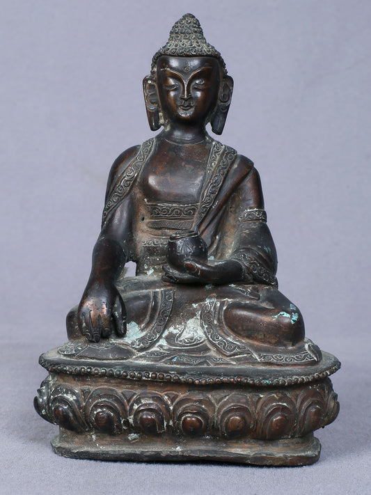 5" Small Shakyamuni Buddha | Handmade Buddha Idol | Copper Statue | From Nepal