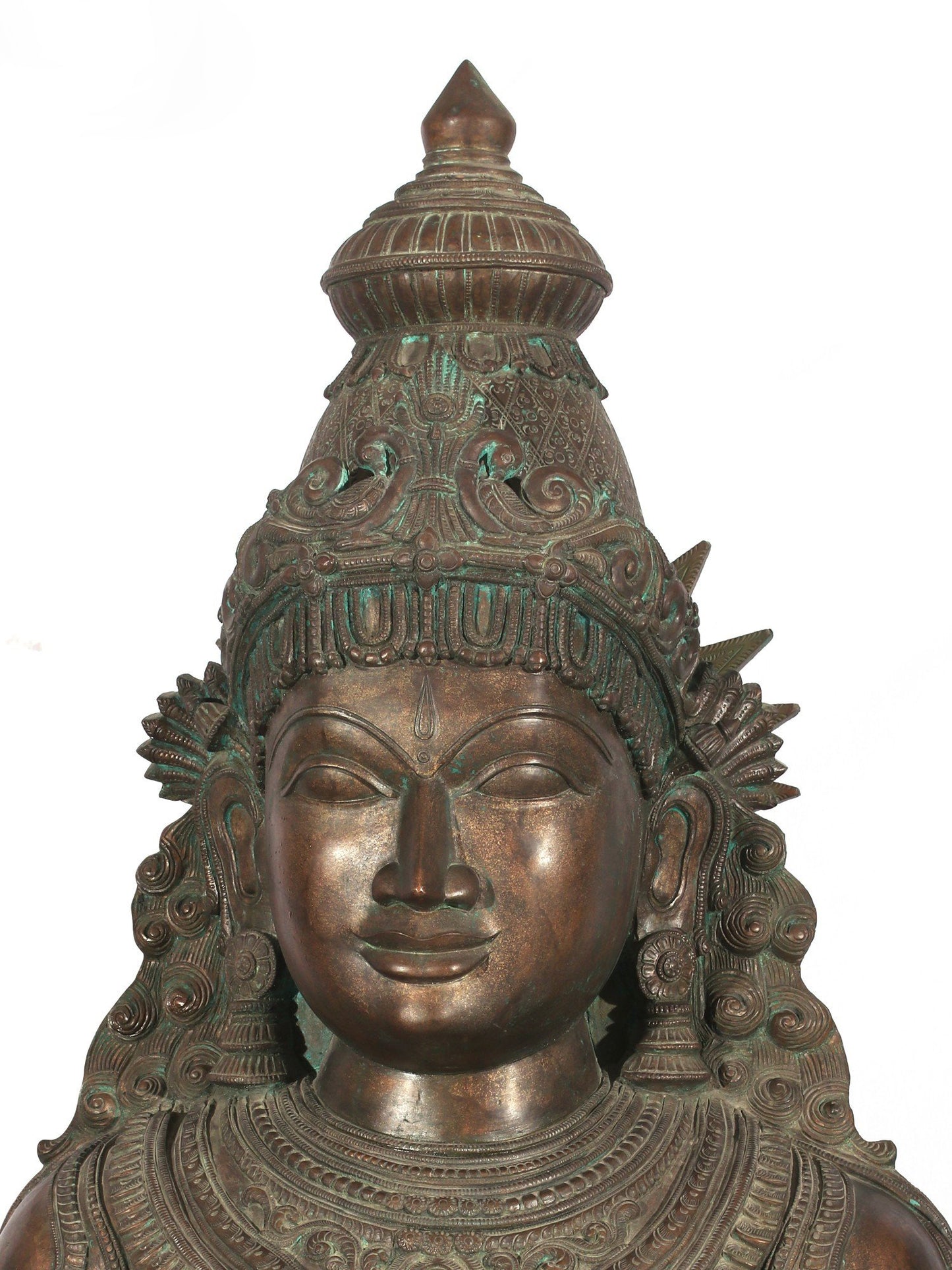 72" Super Large Goddess Lakshmi Standing on Lotus Bronze Sculpture | Bronze Statue