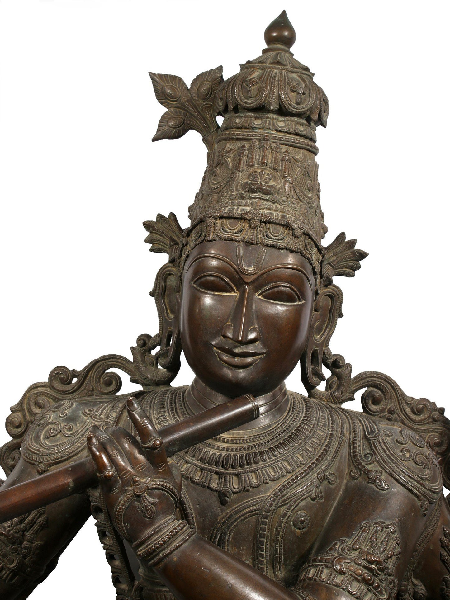 72" Super Large Lord Vishnu as Venugopal Krishna | Bronze Sculpture | Bronze Statue