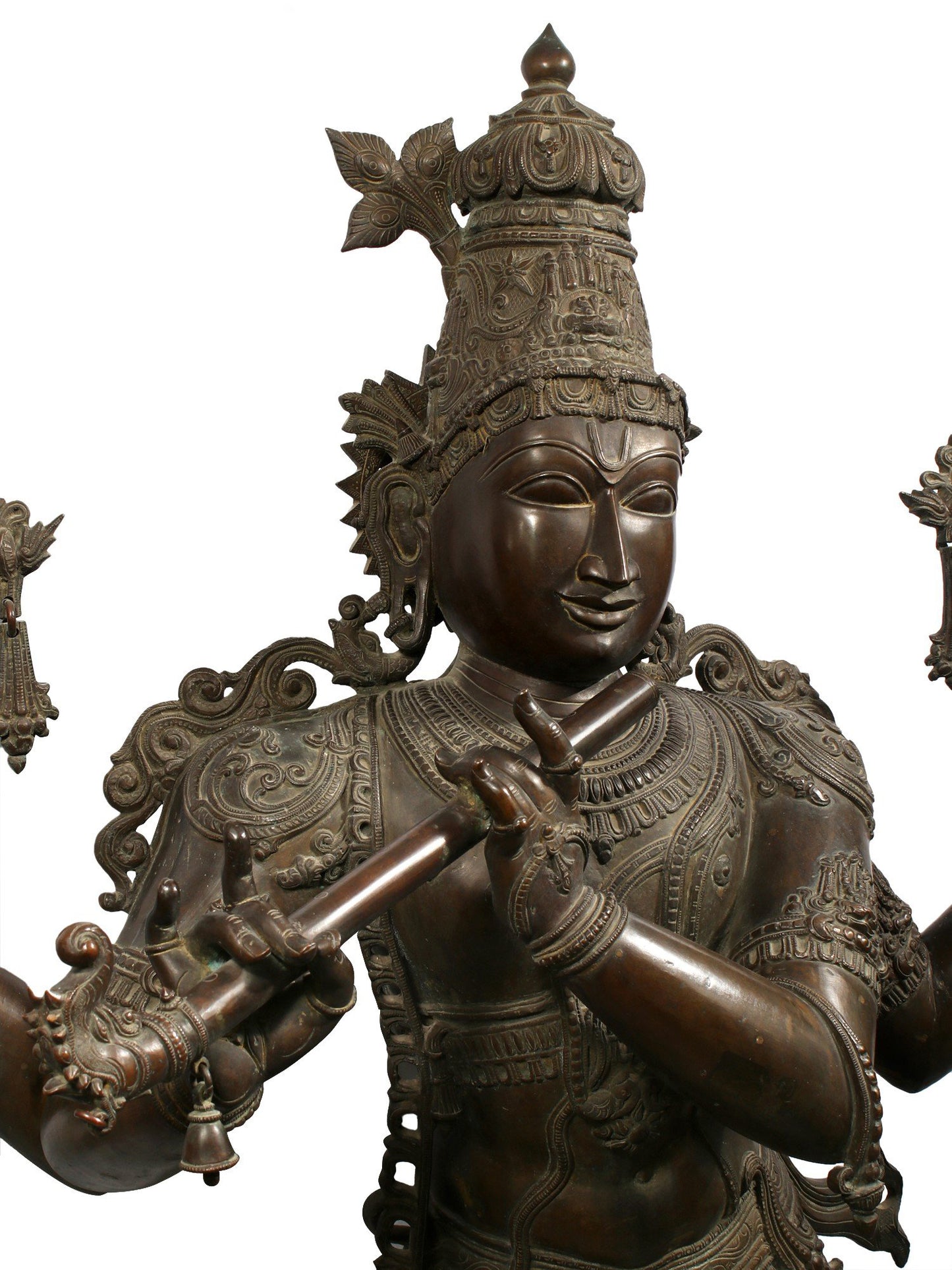 72" Super Large Lord Vishnu as Venugopal Krishna | Bronze Sculpture | Bronze Statue