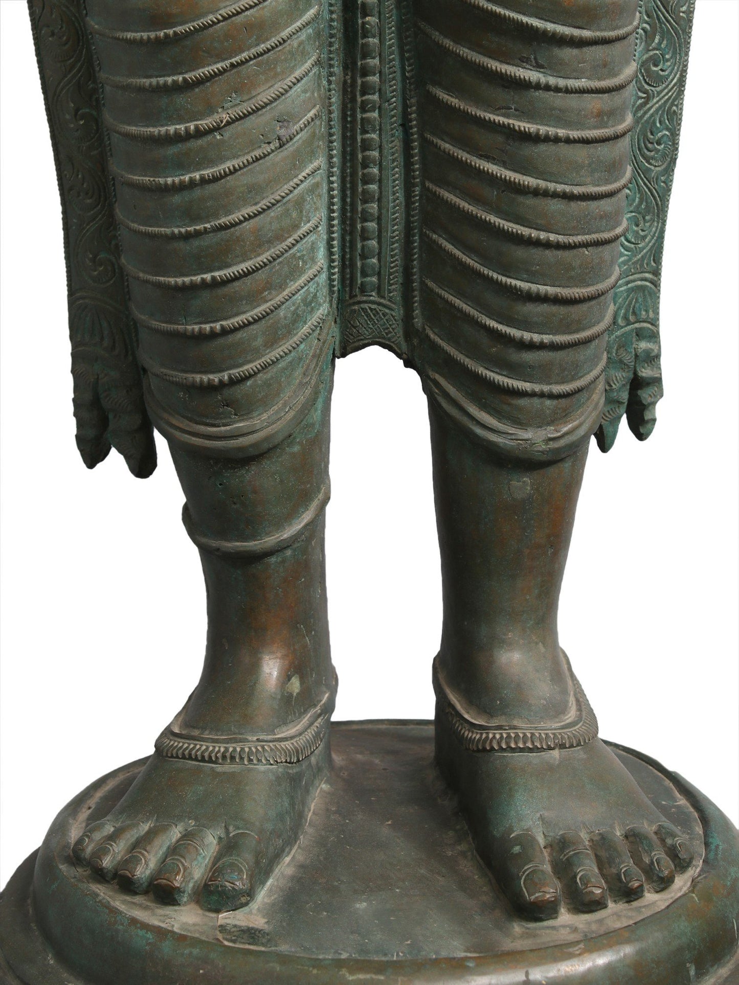 72" Super Large Standing Lord Vishnu in Blessing Gesture | Bronze Statue