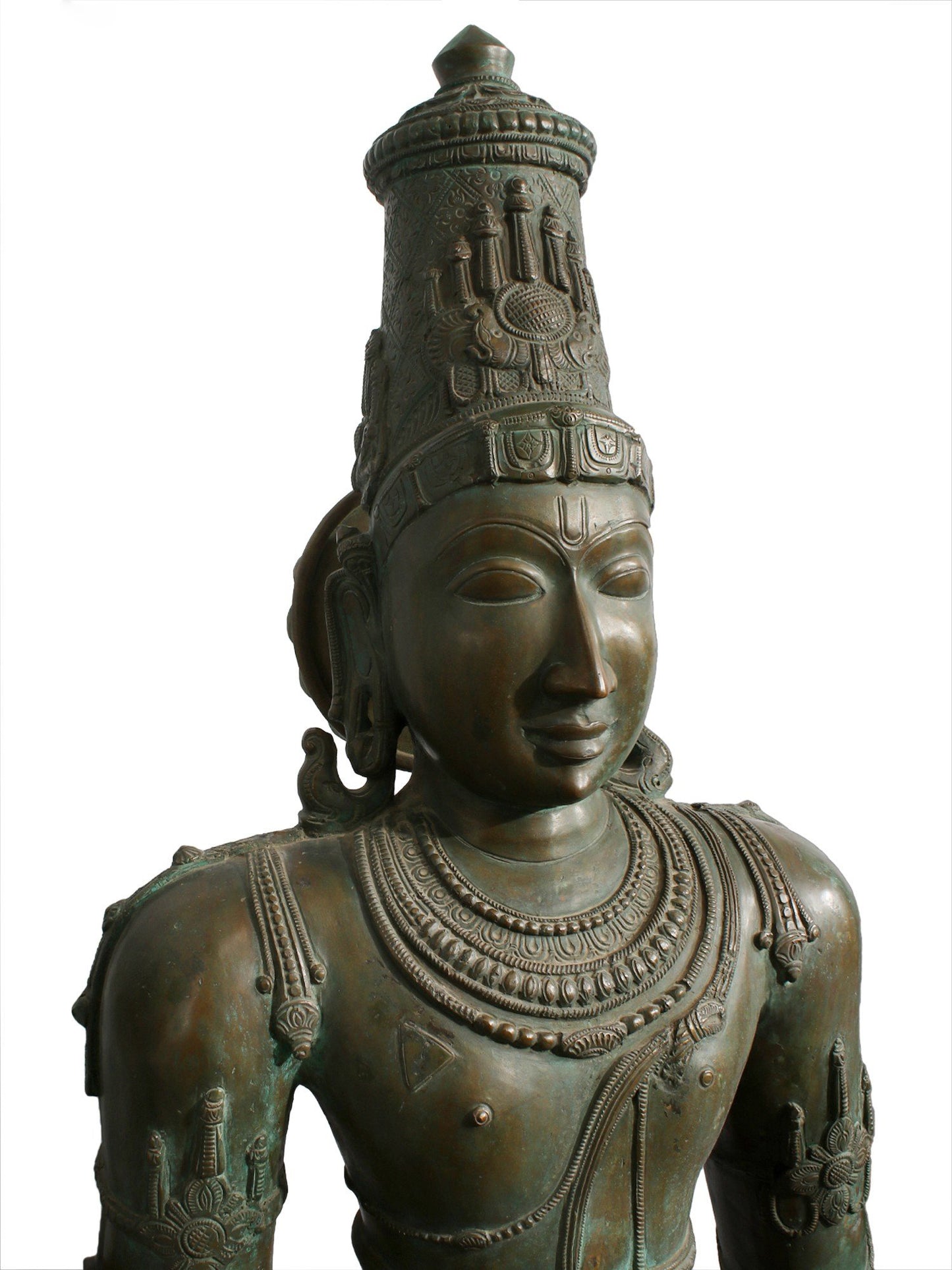 72" Super Large Standing Lord Vishnu in Blessing Gesture | Bronze Statue