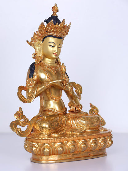 13" Buddhist Deity Vajrasattva Copper Statue | Handmade Copper Idol | Buddhist Deity Idol