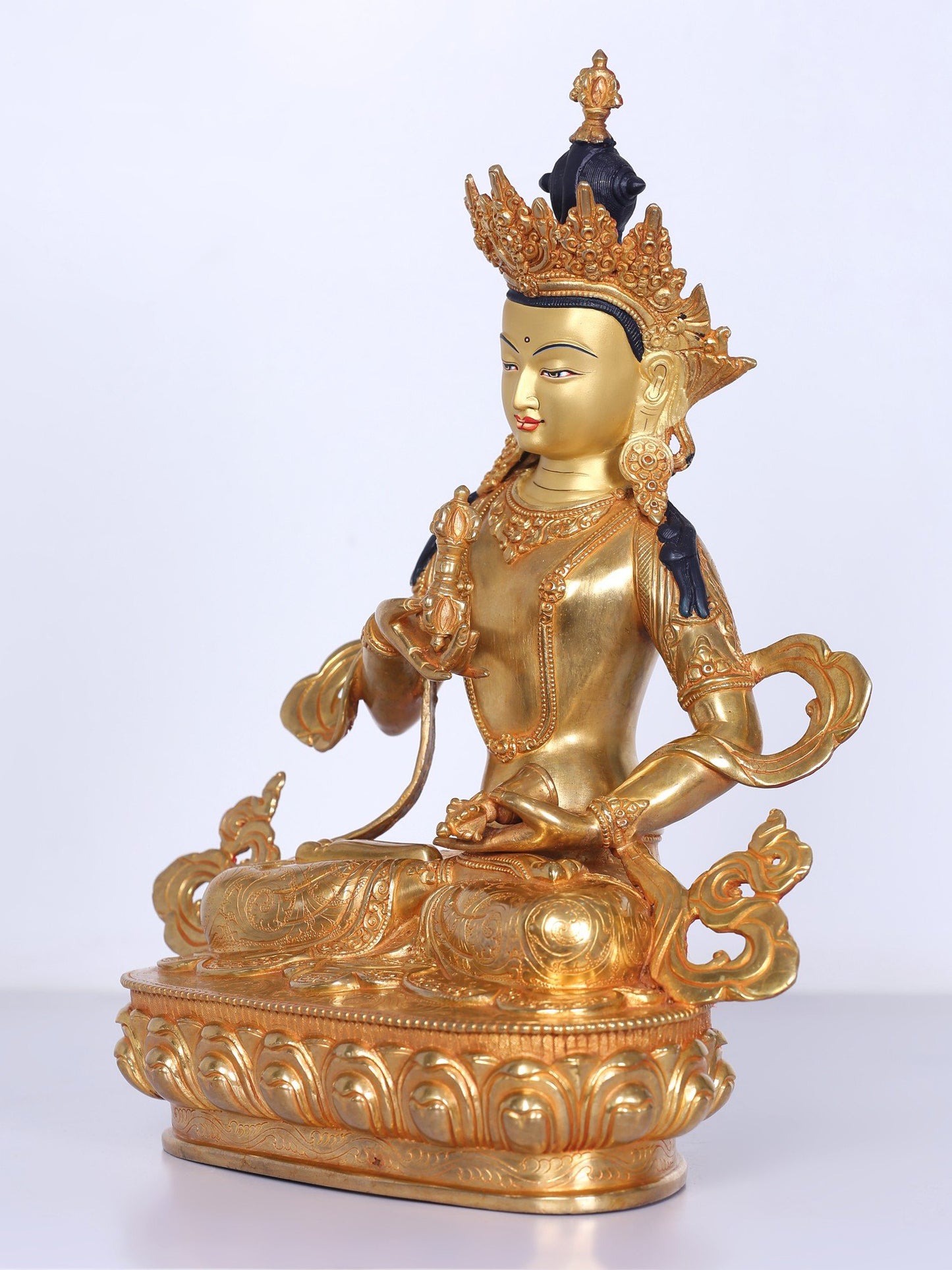 13" Buddhist Deity Vajrasattva Copper Statue | Handmade Copper Idol | Buddhist Deity Idol