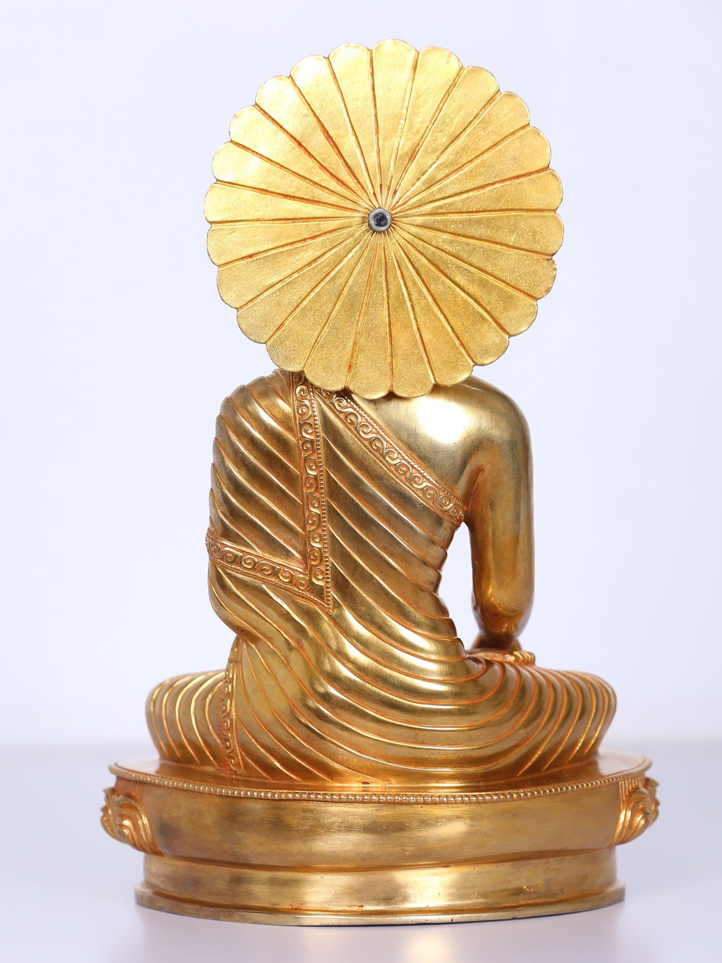 10" Copper Shakyamuni Buddha Figurine From Nepal | Handmade Idol | Lord Buddha Copper Idol