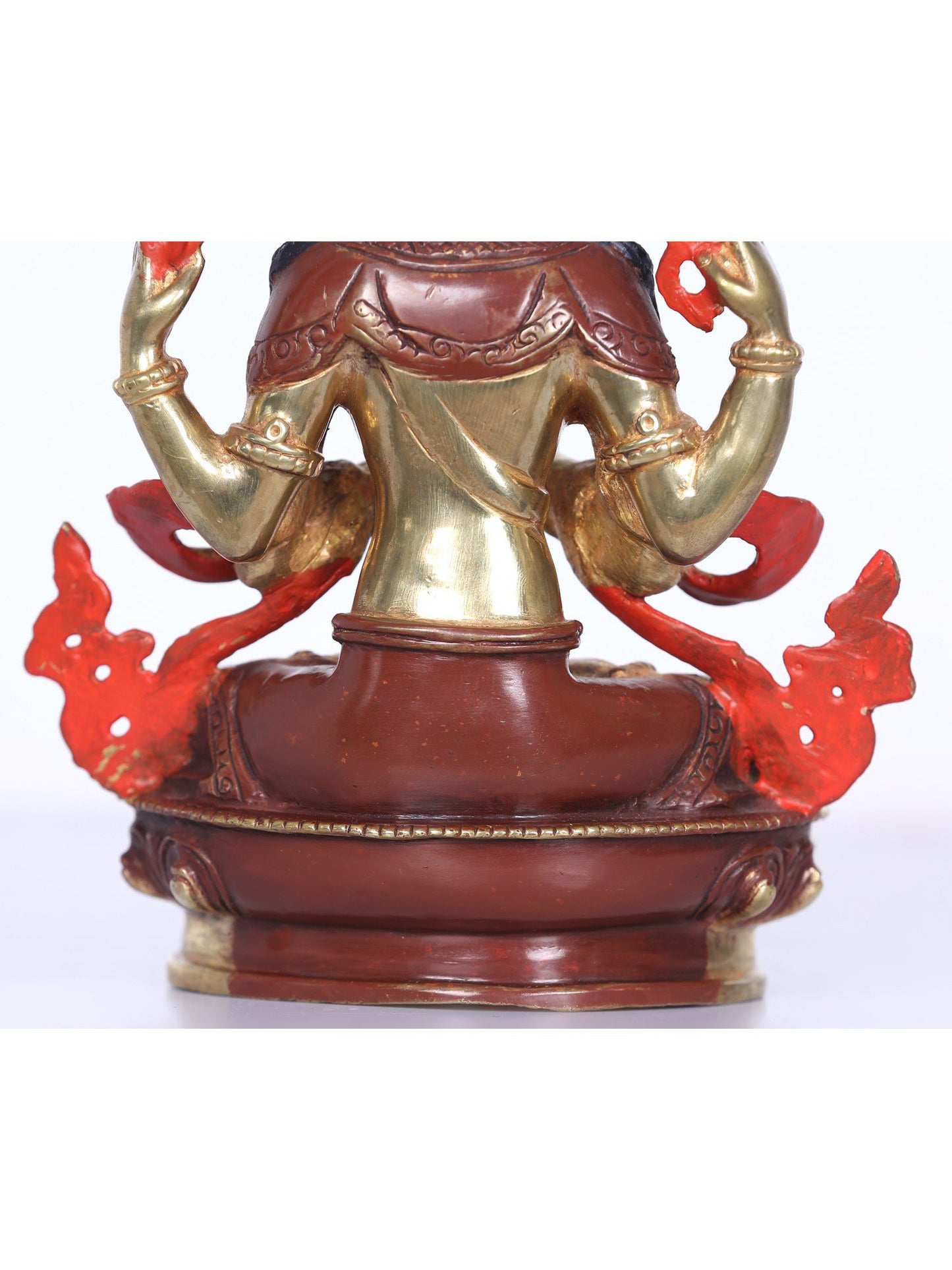 8" Tibetan Buddhist Deity Chenrezig Copper Statue (Shadakshari Avalokiteshvara) |  Handmade