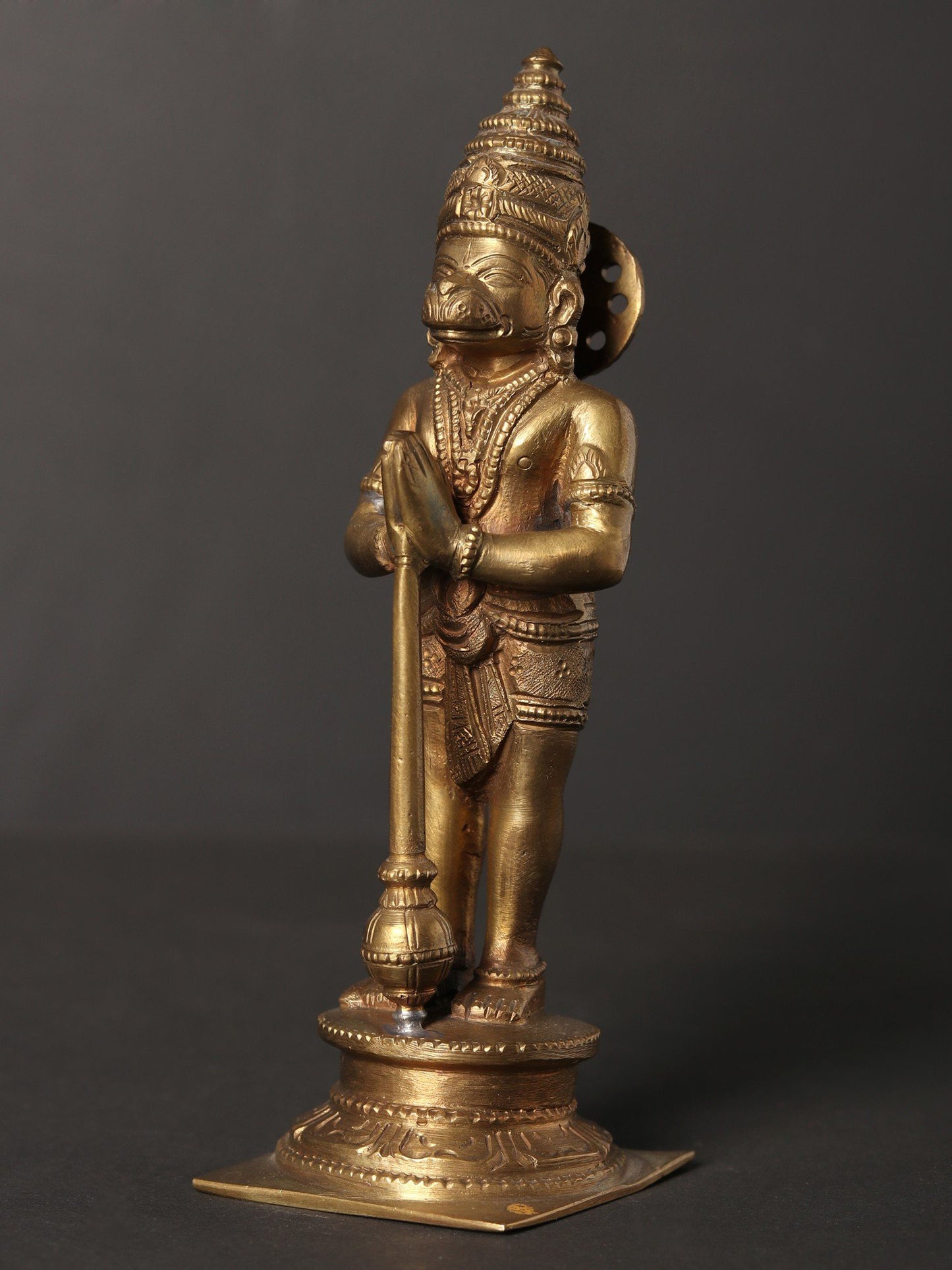 6" Small Standing Lord Hanuman With Namaskar Posture | Handmade Bronze Statue