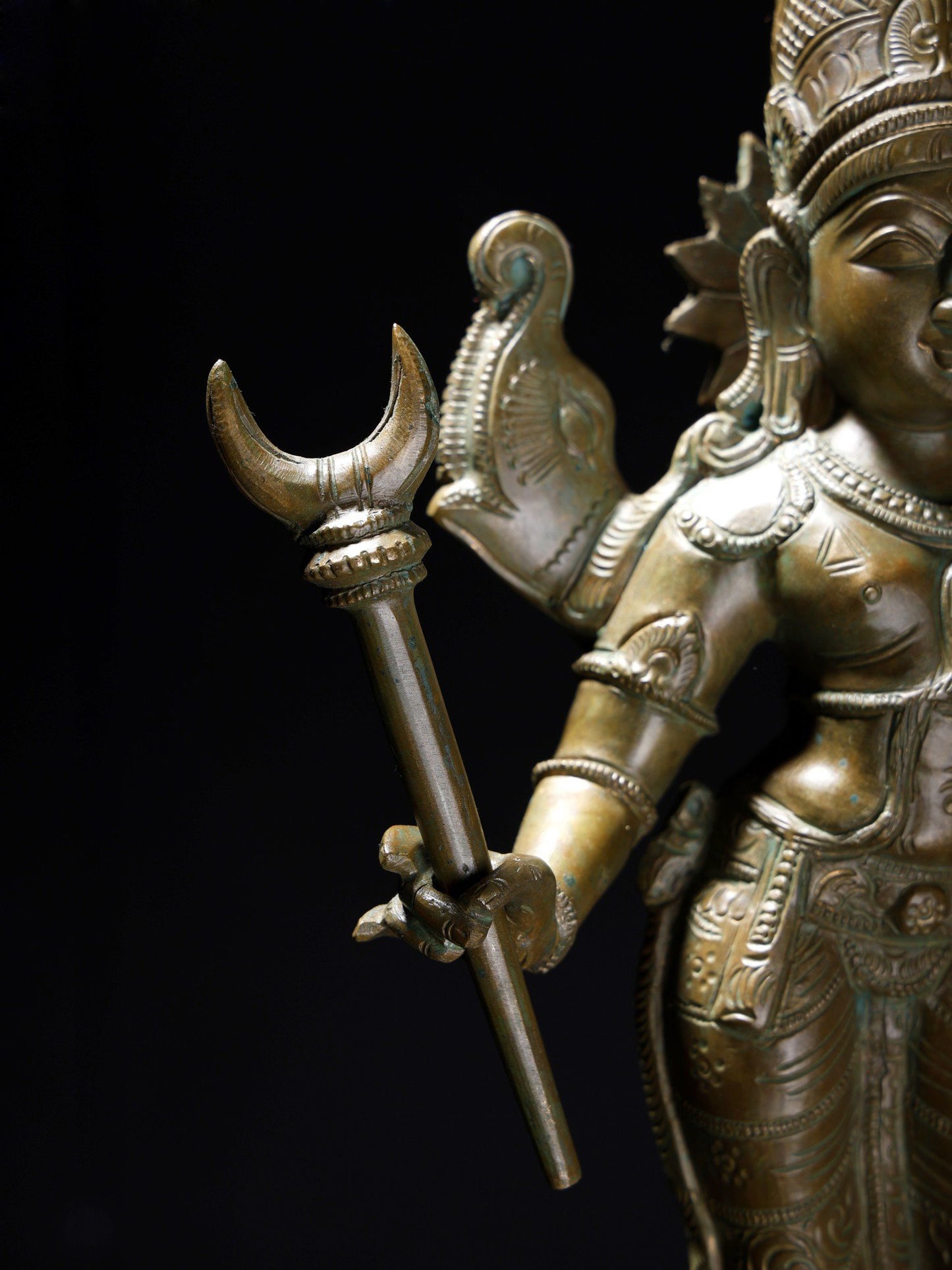 19" Standing Lord Rama In Tribhanga Posture Bronze Statue | Decorative Bronze Idol | Figurine For Gifting | Bronze Statue For Temple