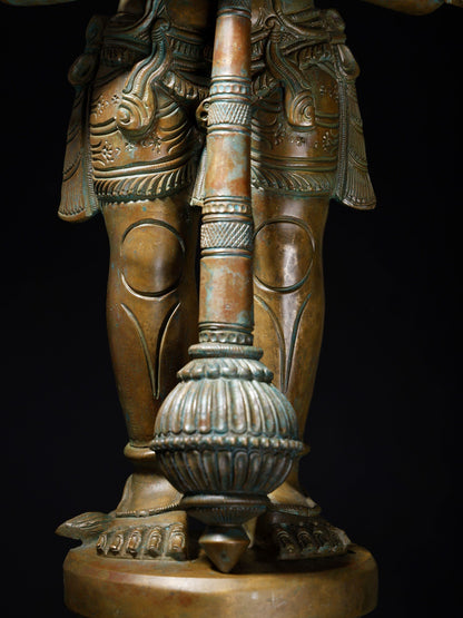 25" Standing Lord Hanuman (Namaskar Anjaneya) | Handmade Bronze Statue