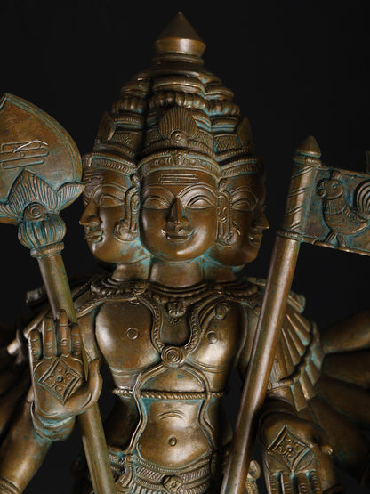 22" Standing Shanmukha Murugan (Kartikeya) with Multiple Hands | Bronze Statue