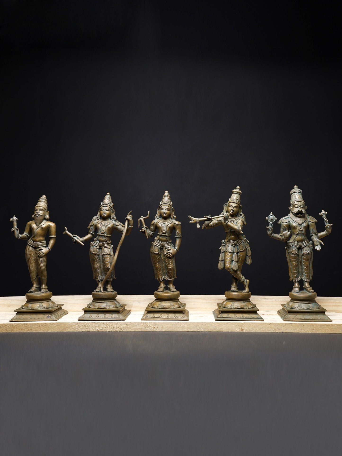 12" Dashavatara Of Lord Vishnu In Defferent Posture - (Set of 10) | Bronze Statues