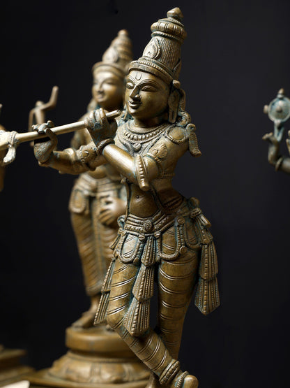 12" Dashavatara Of Lord Vishnu In Defferent Posture - (Set of 10) | Bronze Statues