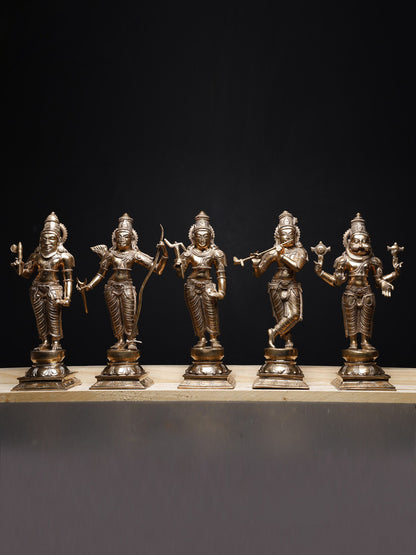 15" Handmade Bronze Sculpture Dashavatara Of Lord Vishnu - (Set of 10) | Bronze Statues