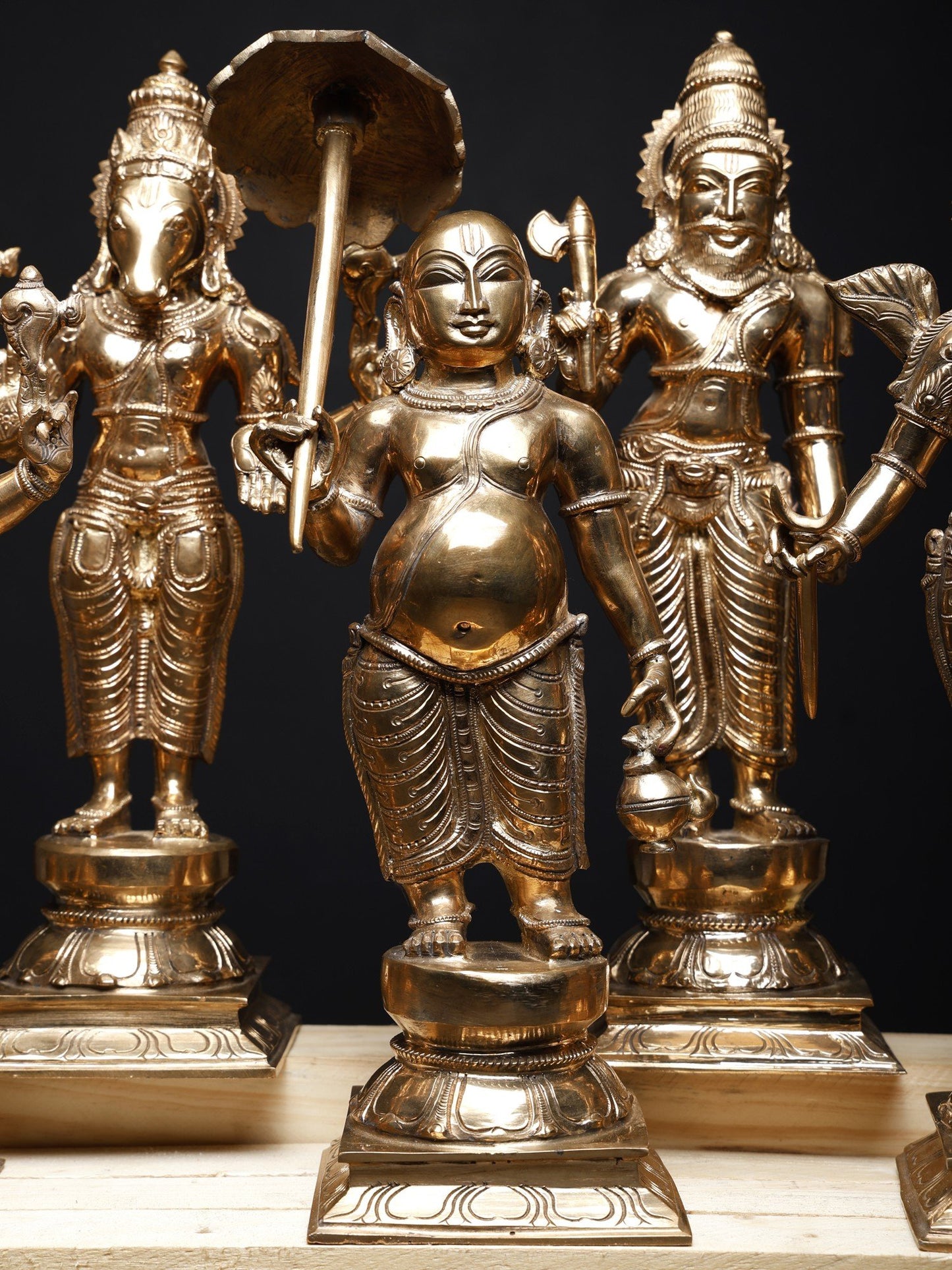 15" Handmade Bronze Sculpture Dashavatara Of Lord Vishnu - (Set of 10) | Bronze Statues