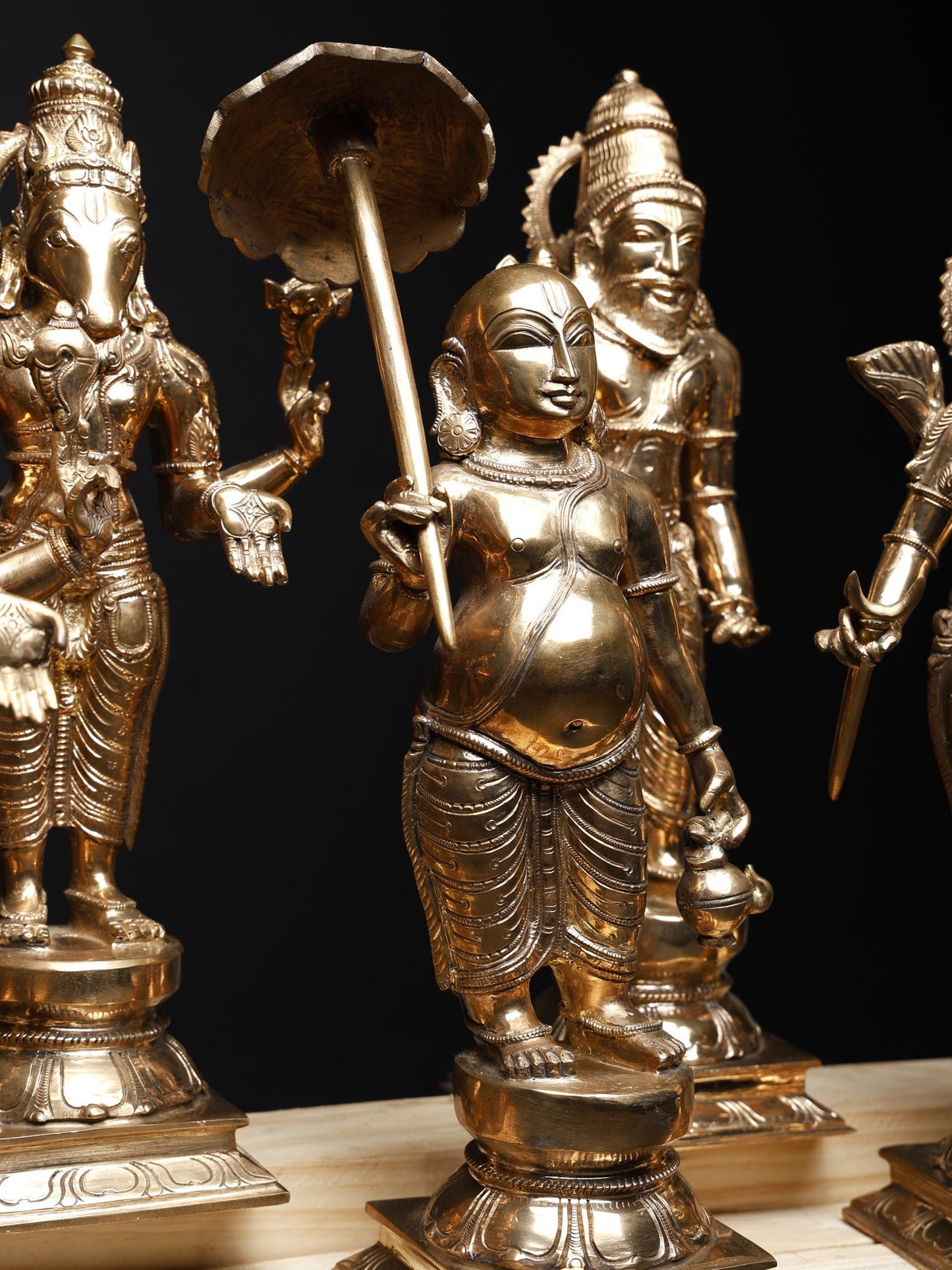 15" Handmade Bronze Sculpture Dashavatara Of Lord Vishnu - (Set of 10) | Bronze Statues