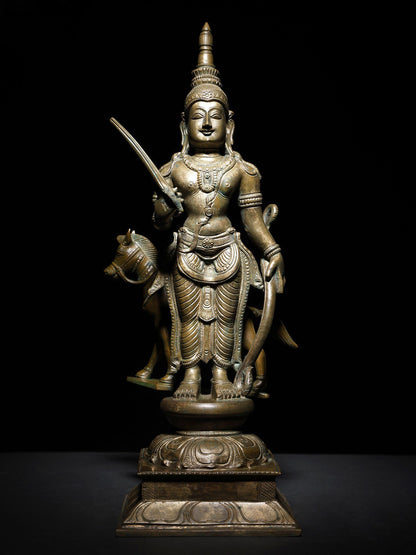 15" Kalki Avatar of Lord Vishnu With Sword | Handmade Bronze Statue