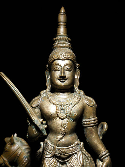 15" Kalki Avatar of Lord Vishnu With Sword | Handmade Bronze Statue