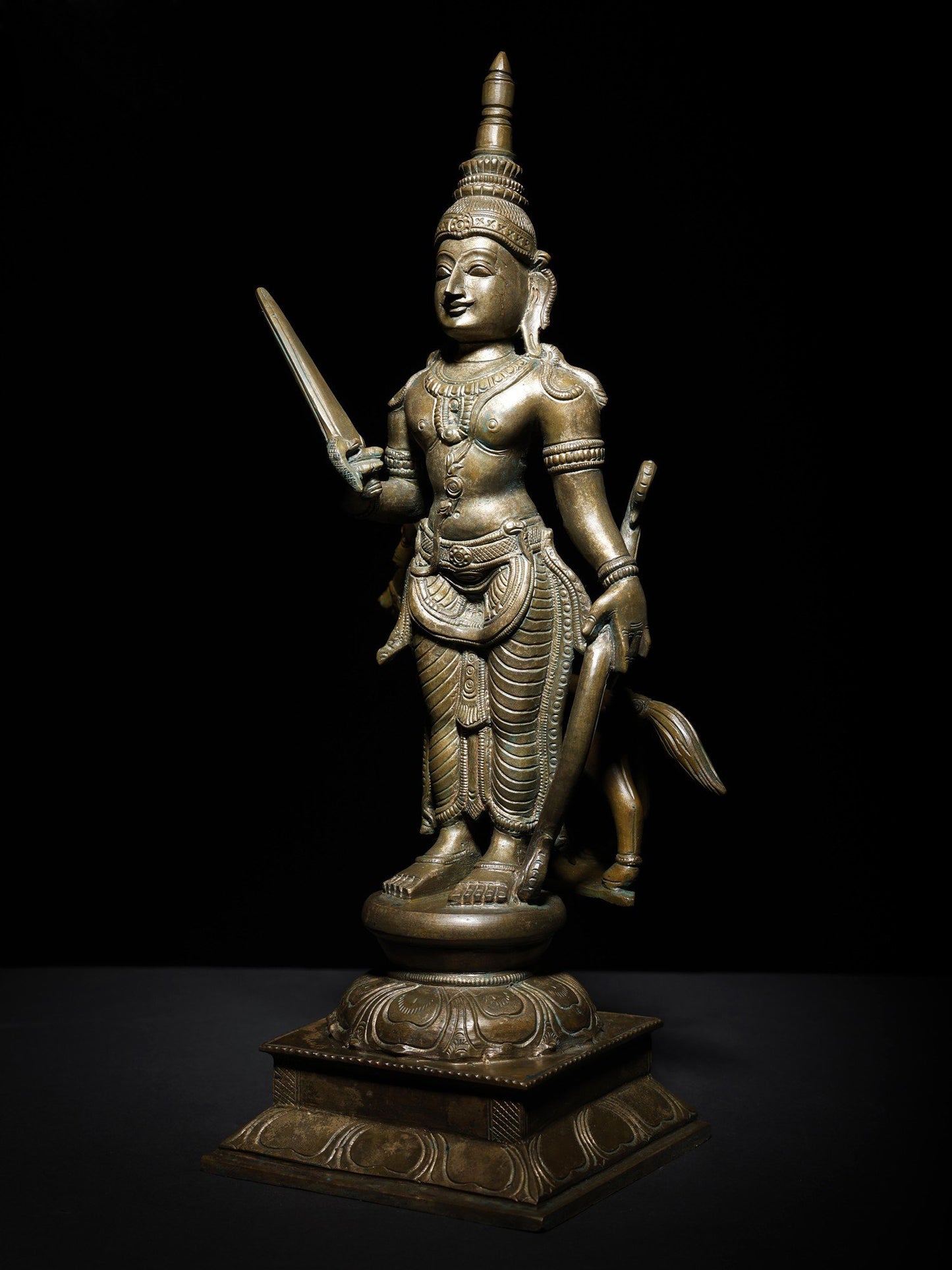 15" Kalki Avatar of Lord Vishnu With Sword | Handmade Bronze Statue