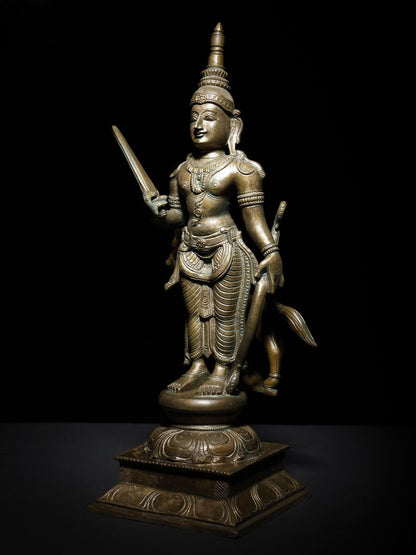 15" Kalki Avatar of Lord Vishnu With Sword | Handmade Bronze Statue