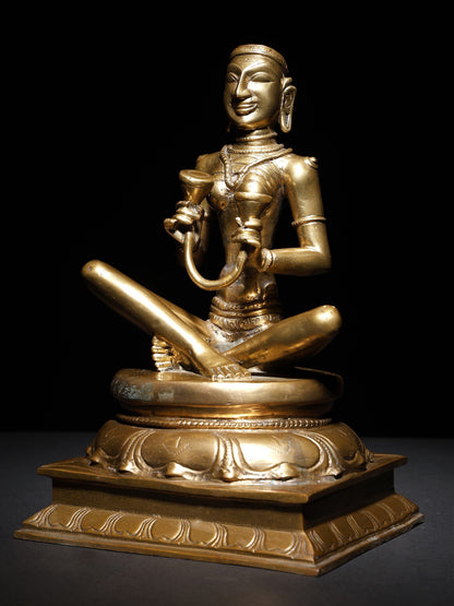 10" Karaikal Ammaiyar In Bronze | Handmade Idol | Décor Bronze Statue