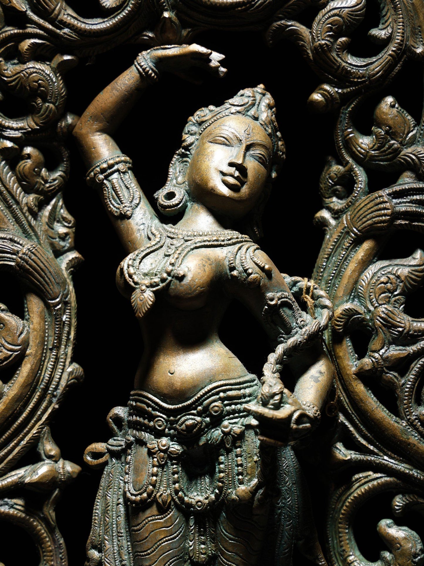 19" Dancing Apsara | Handmade Idol | Home Décor | Bronze Statue