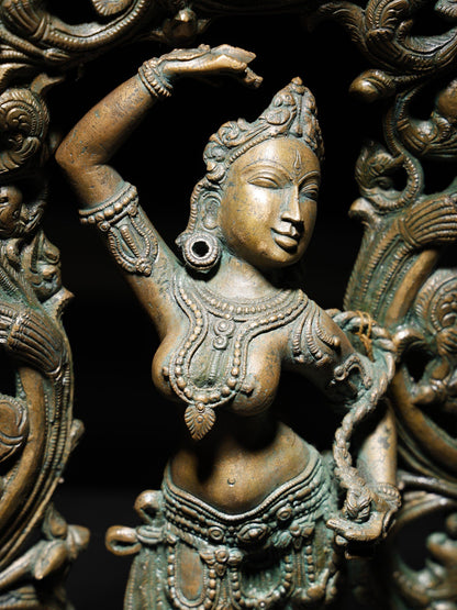 19" Dancing Apsara | Handmade Idol | Home Décor | Bronze Statue