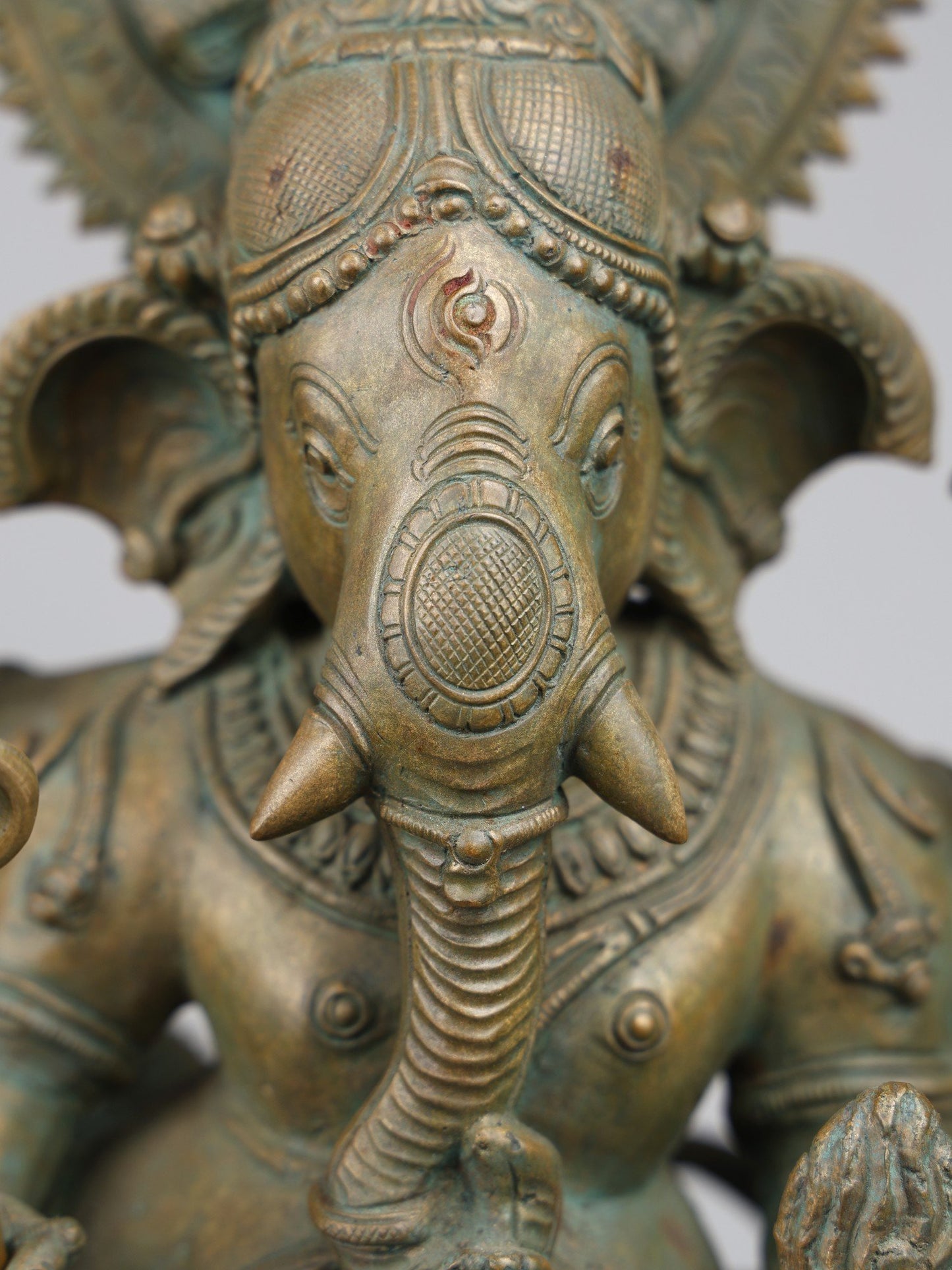 18" 6 Armed Drishti Ganesha | Handmade Idol | Lord Ganesah Bronze Statue