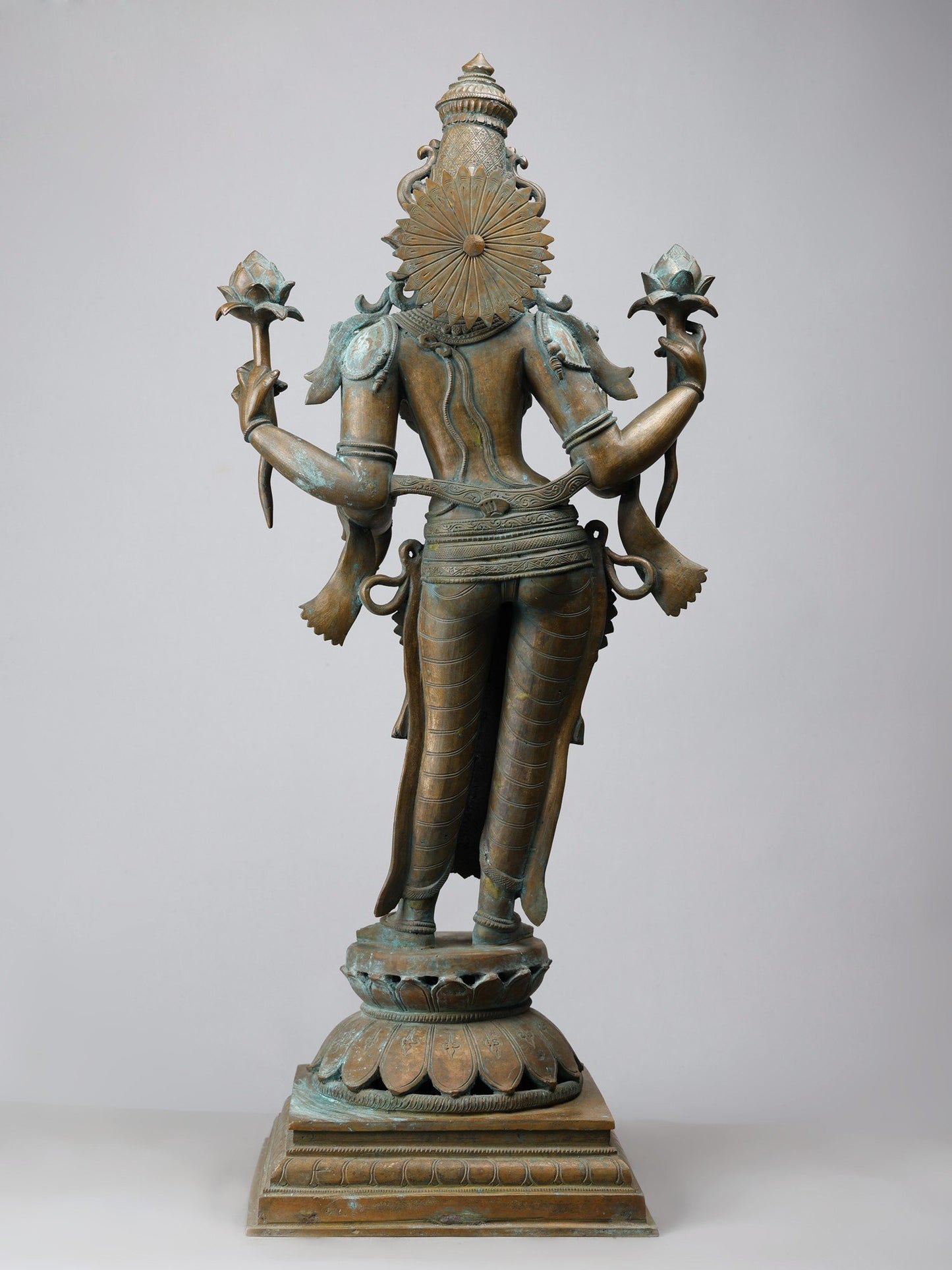 32" Large Standing Goddess Lakshmi in Blessing Gesture | Handmade Idol | Goddess Bronze Statue