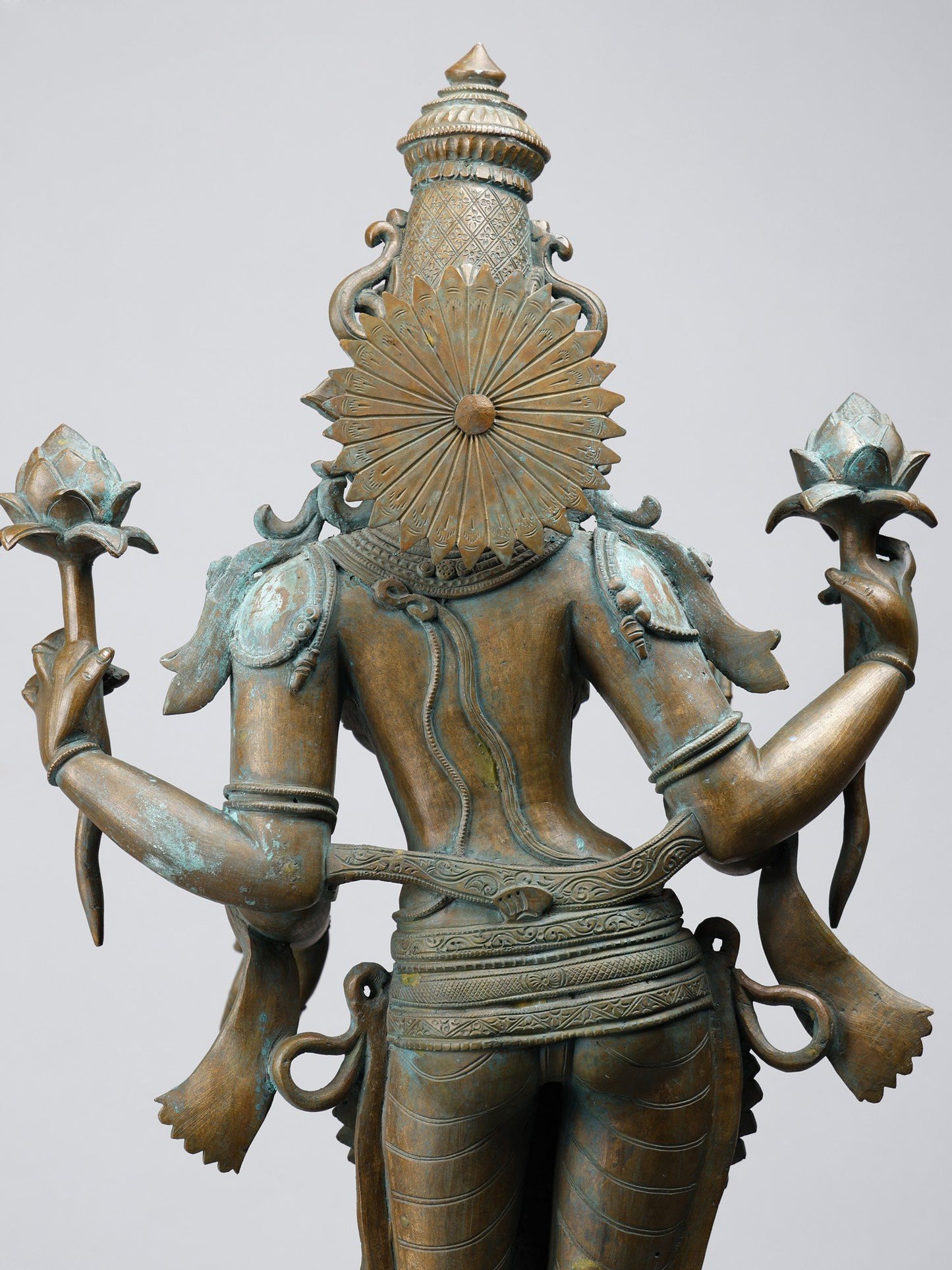 32" Large Standing Goddess Lakshmi in Blessing Gesture | Handmade Idol | Goddess Bronze Statue