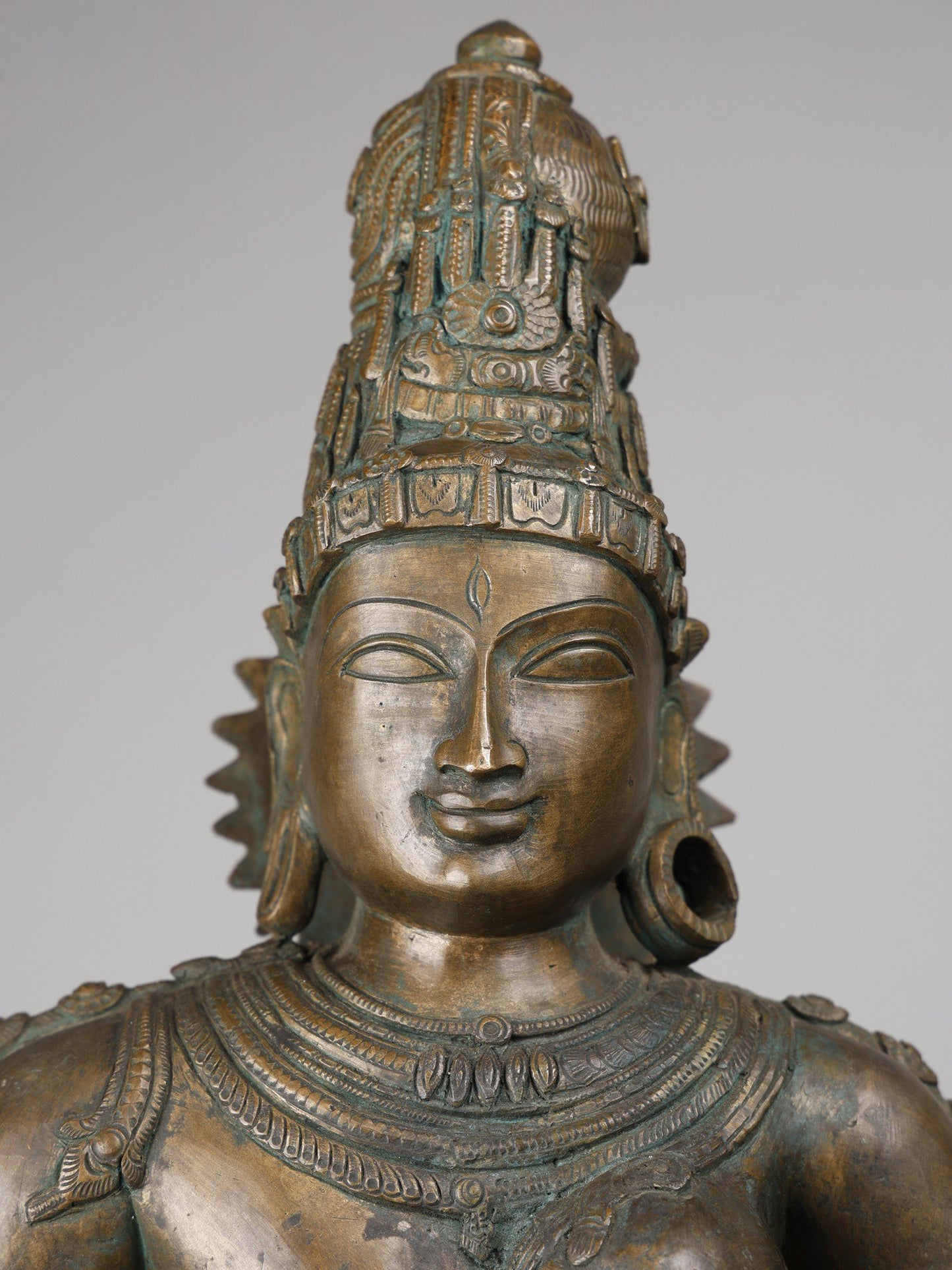 36" Large Ardhanarishvara (Shiva - Shakti) | Handmade Idol | Bronze Statue