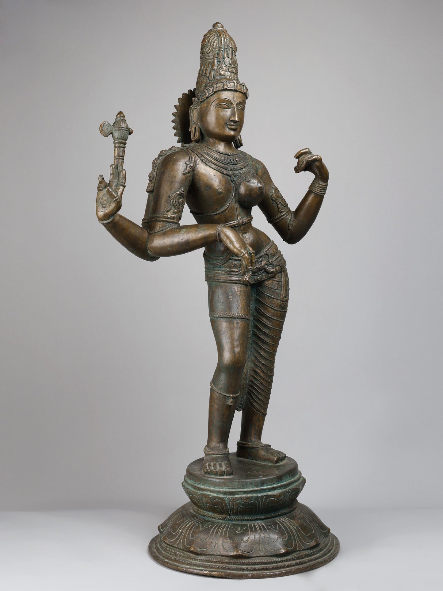 36" Large Ardhanarishvara (Shiva - Shakti) | Handmade Idol | Bronze Statue