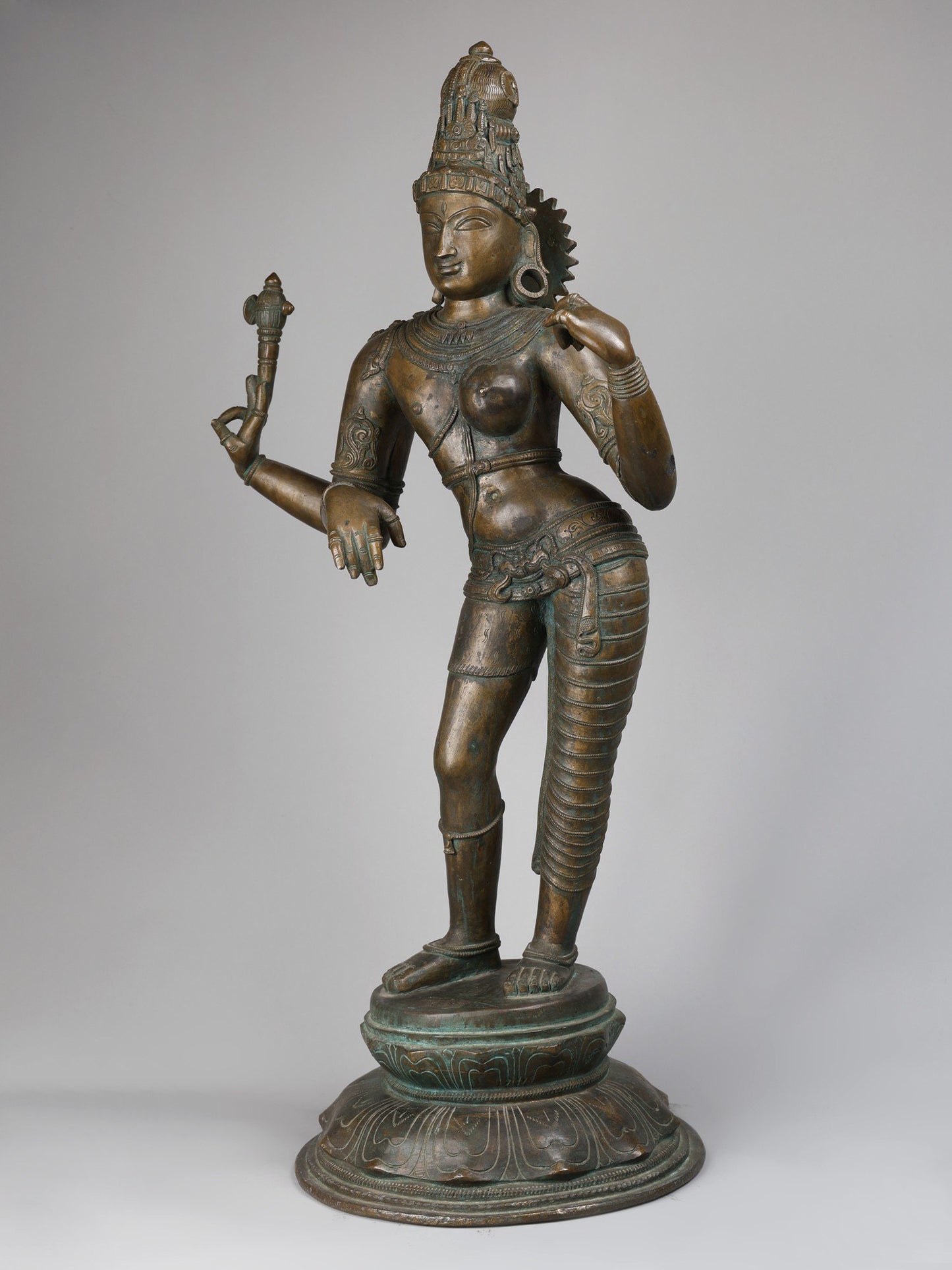 36" Large Ardhanarishvara (Shiva - Shakti) | Handmade Idol | Bronze Statue