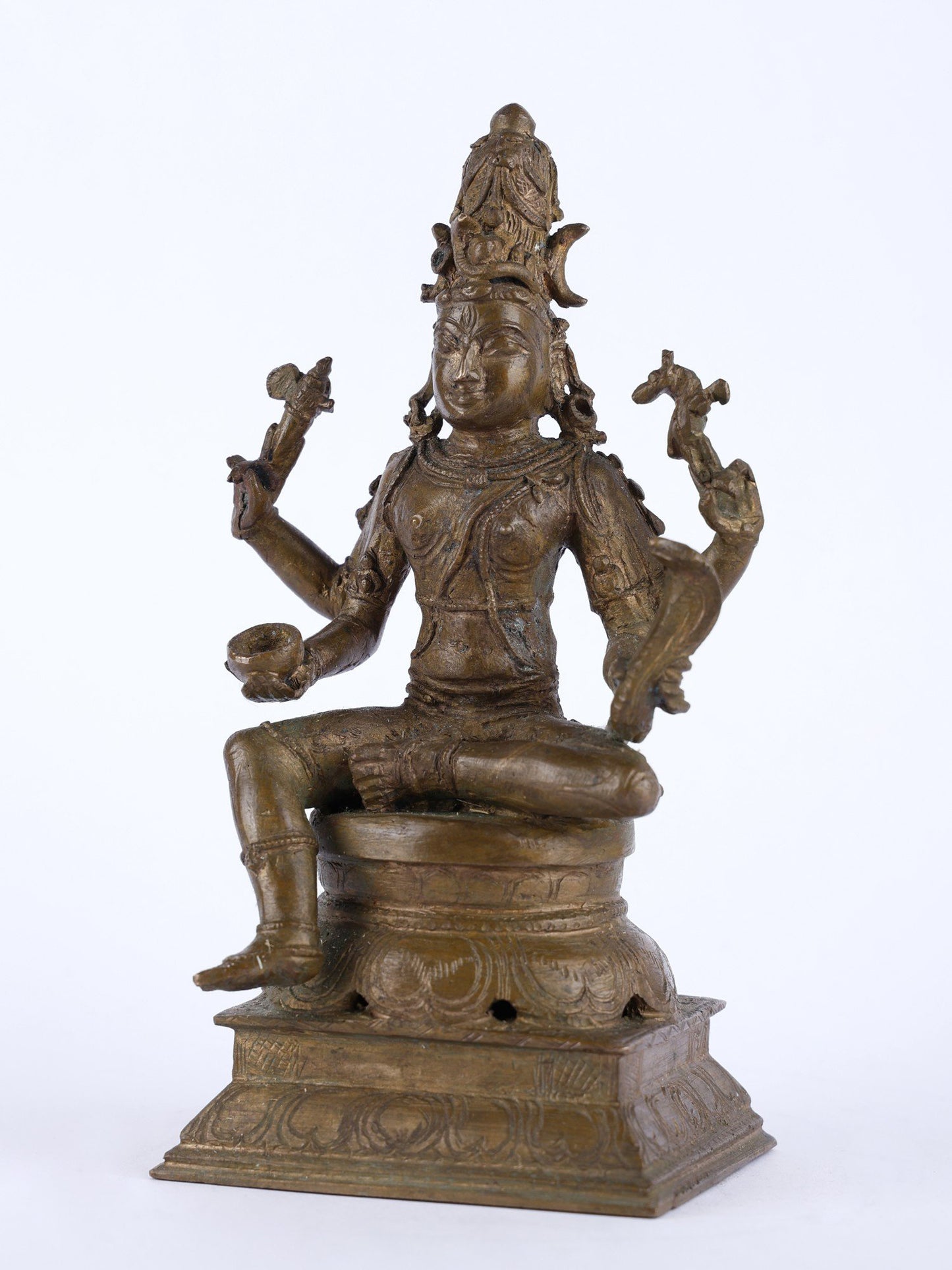 7" Lord Shiva As Vishapaharana | Handmade Idol | Lord Shiva Bronze Statue | Made In India