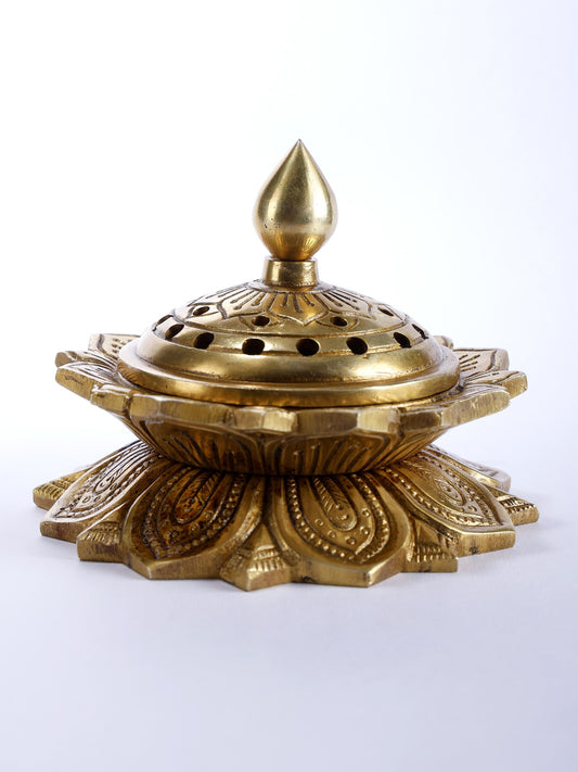 5" Brass Dhoop Dani | Spiritual Home Decor