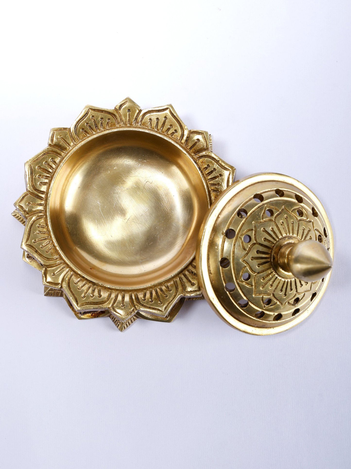 5" Brass Dhoop Dani | Spiritual Home Decor