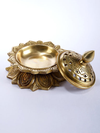 5" Brass Dhoop Dani | Spiritual Home Decor