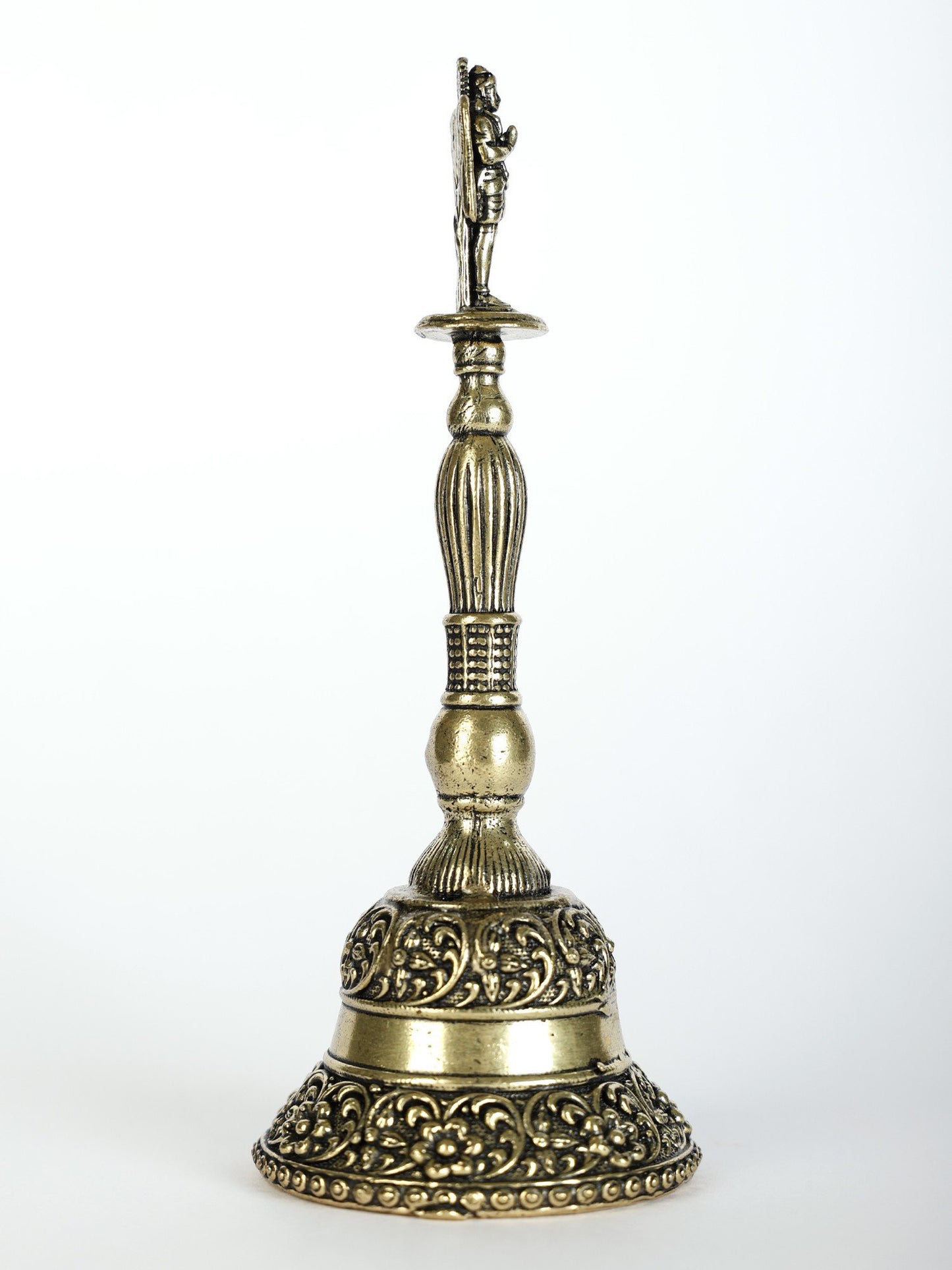 5" Superfine Brass Bell With Garuda Dev On Top | Handmade Brass Bell For Gifting