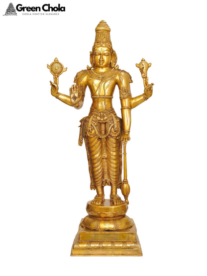 Brass Sculpture of Bhagawan Vishnu | Gift For Housewarming